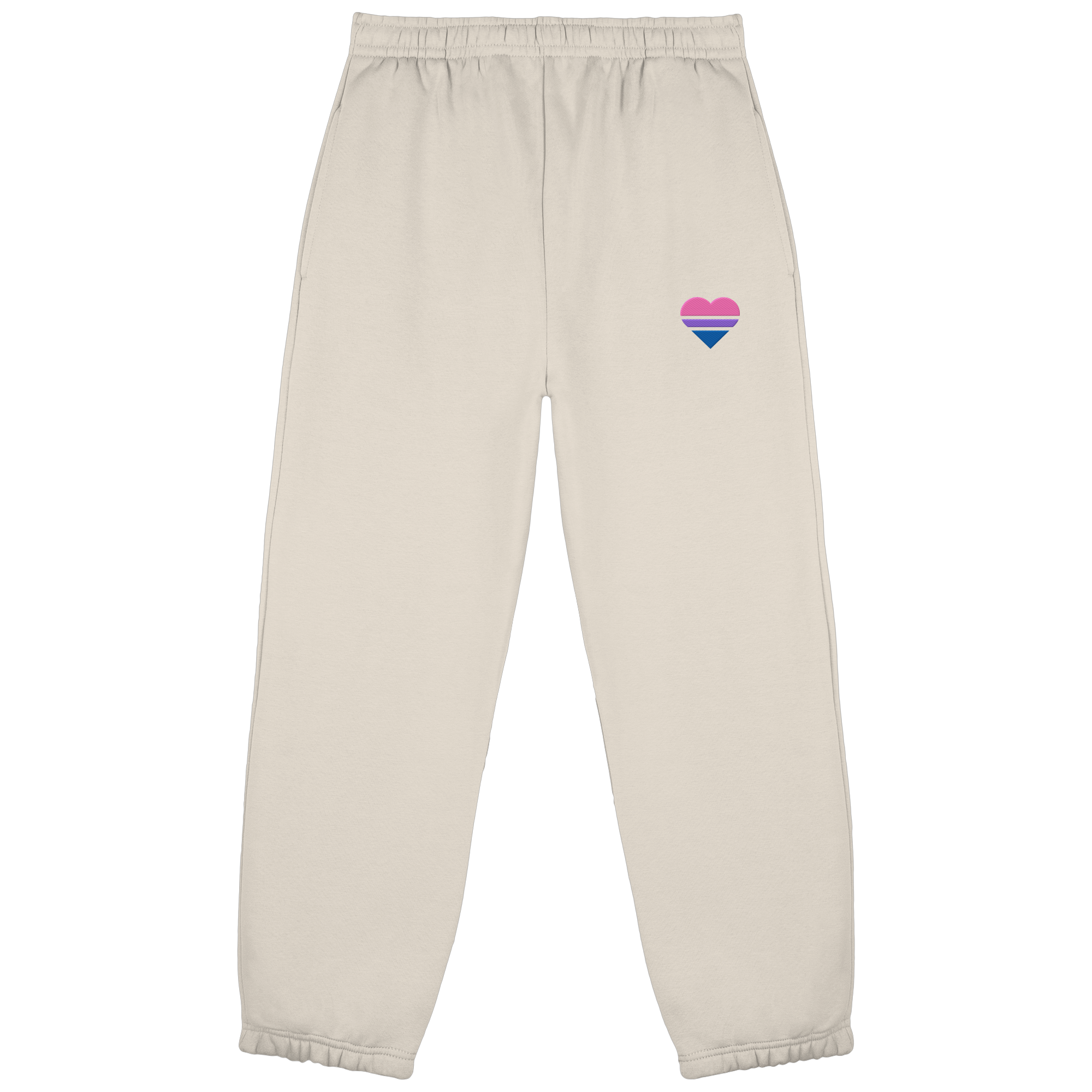 Fluffy Sweatpants - Bisexual Flag Herz Stick