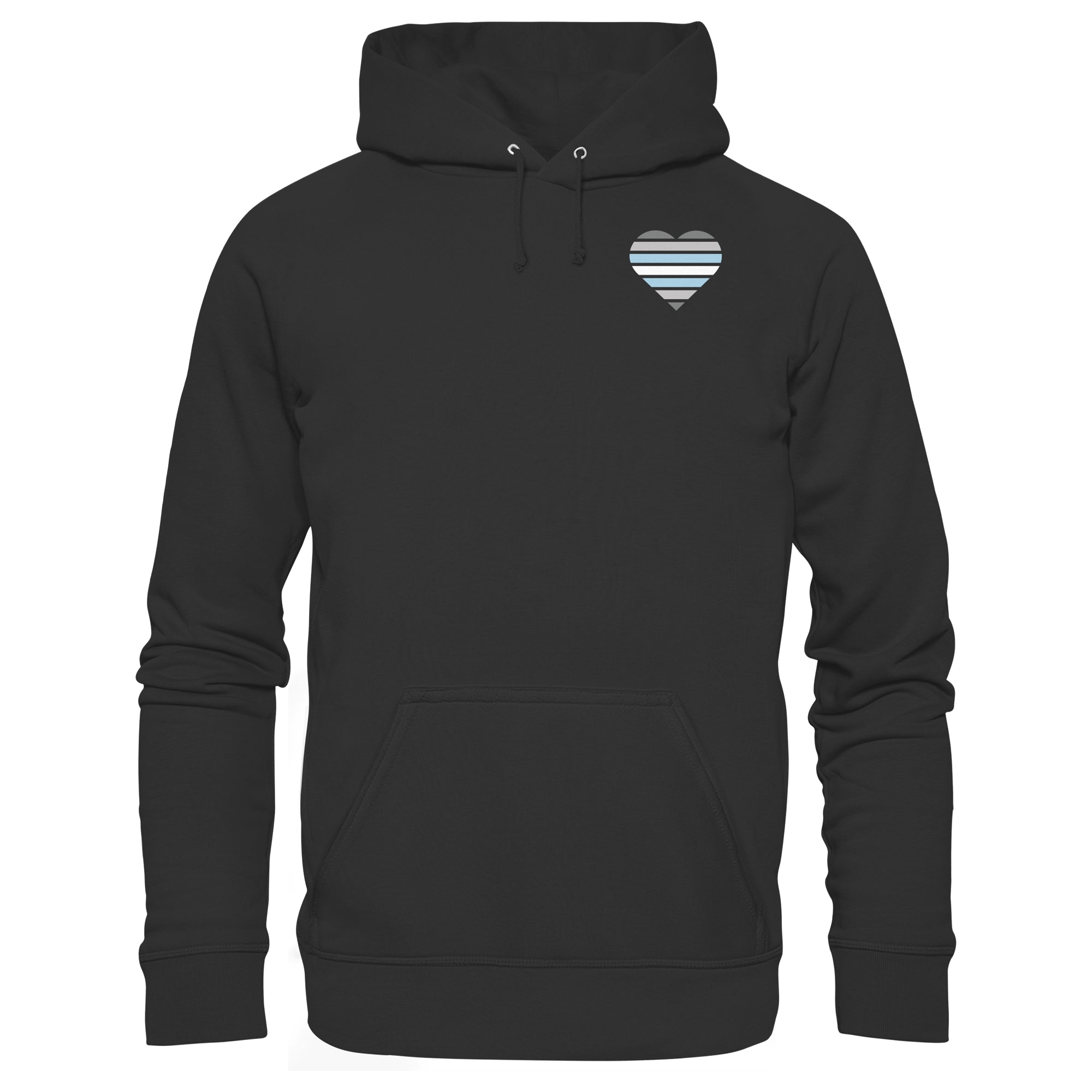 Basic Hoodie - Demiboy Flag Herz Print