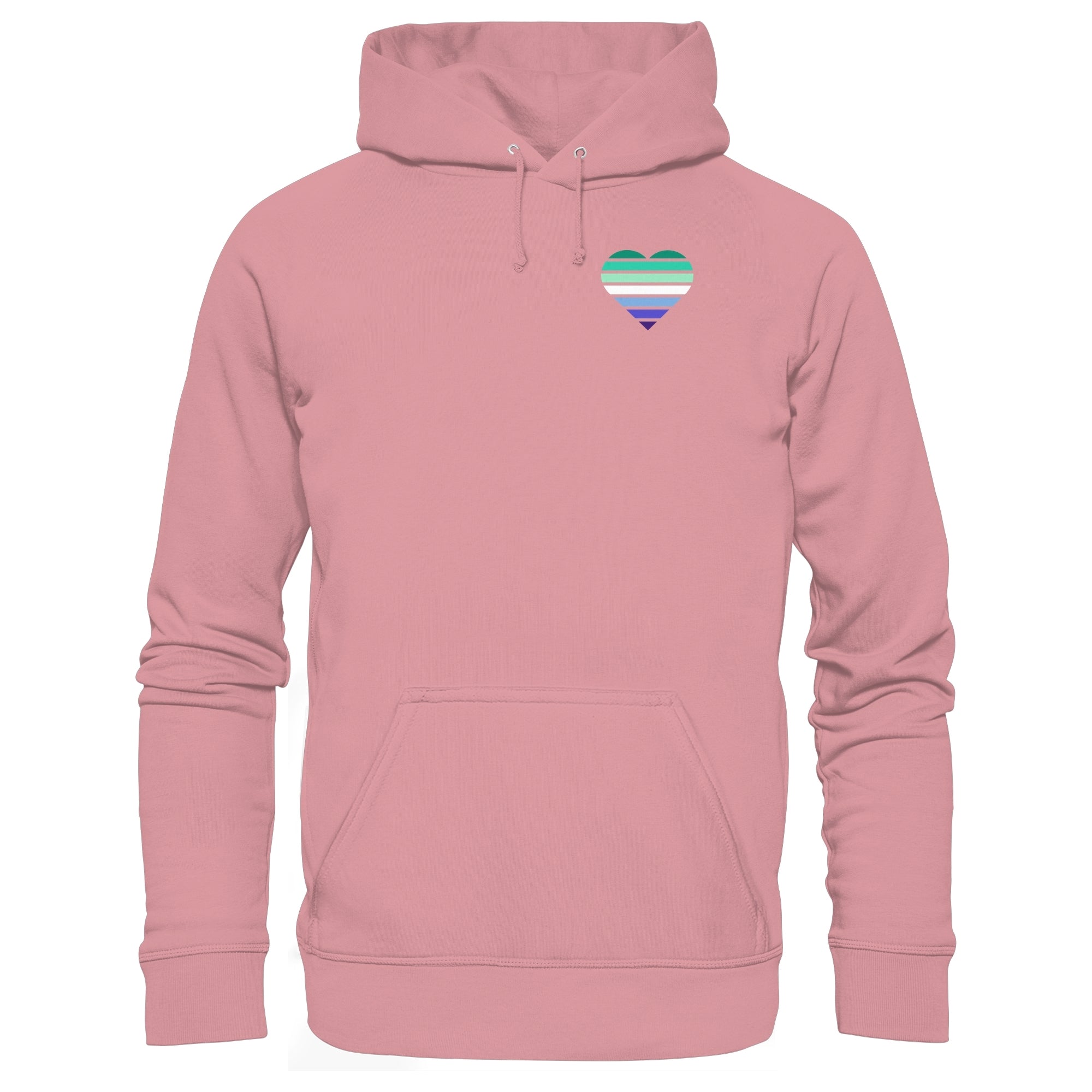 Organic Basic Hoodie - Gay Flag Herz Print