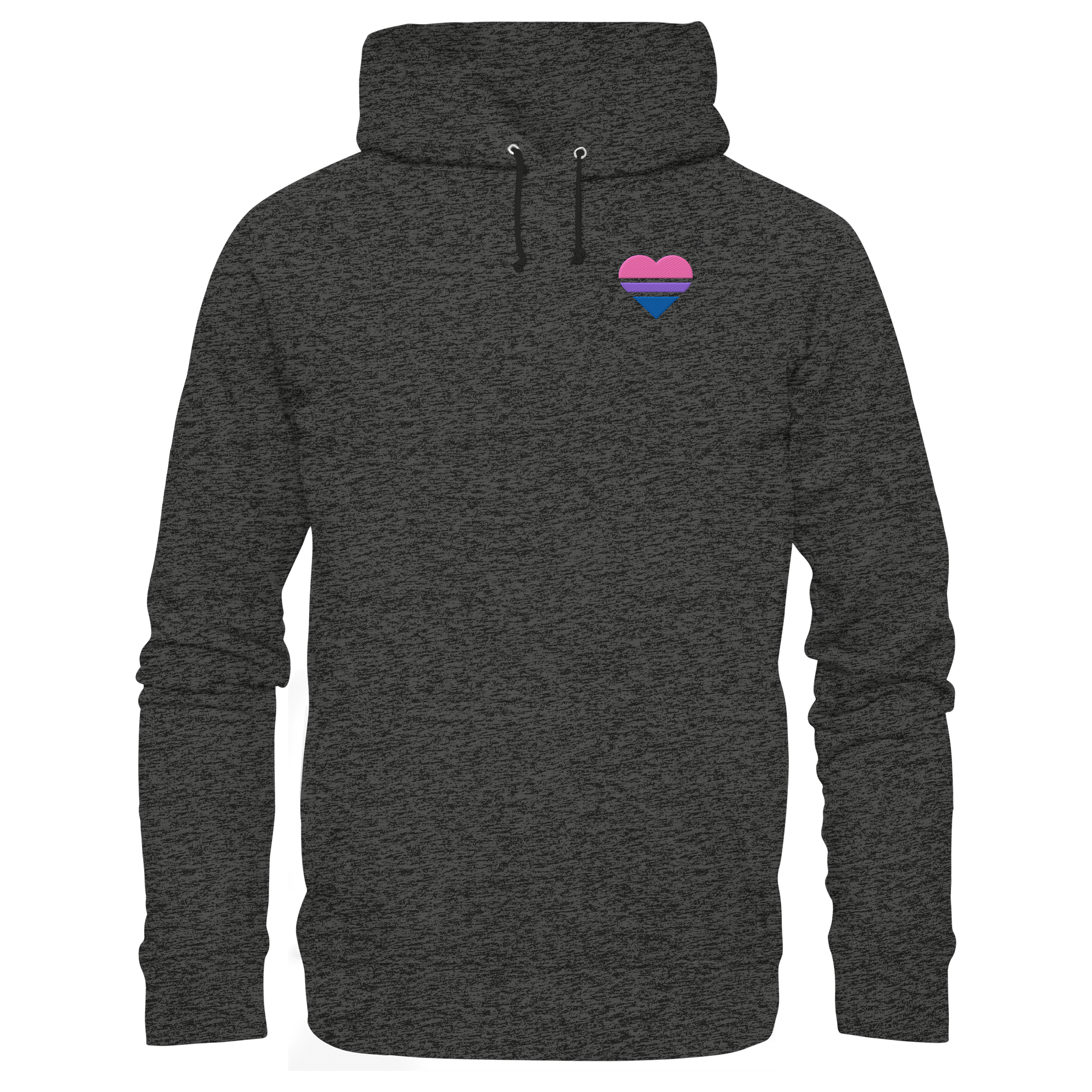 Organic Basic Hoodie - Bisexual Flag Herz Stick