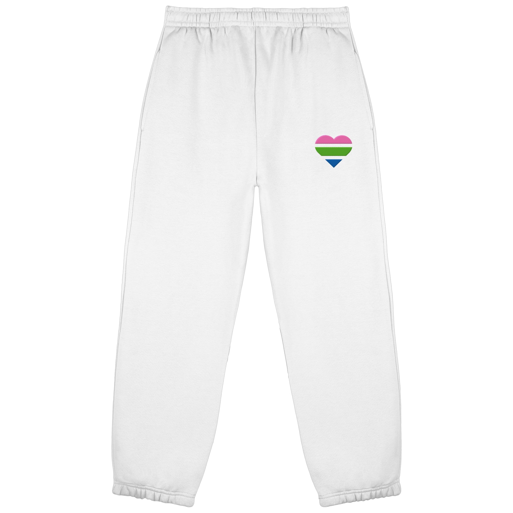 Fluffy Sweatpants - Polysexual Flag Herz Stick