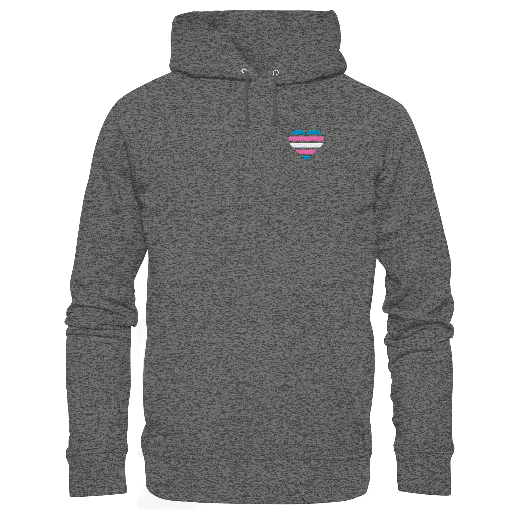 Basic Hoodie - Trans Flag Herz Stick