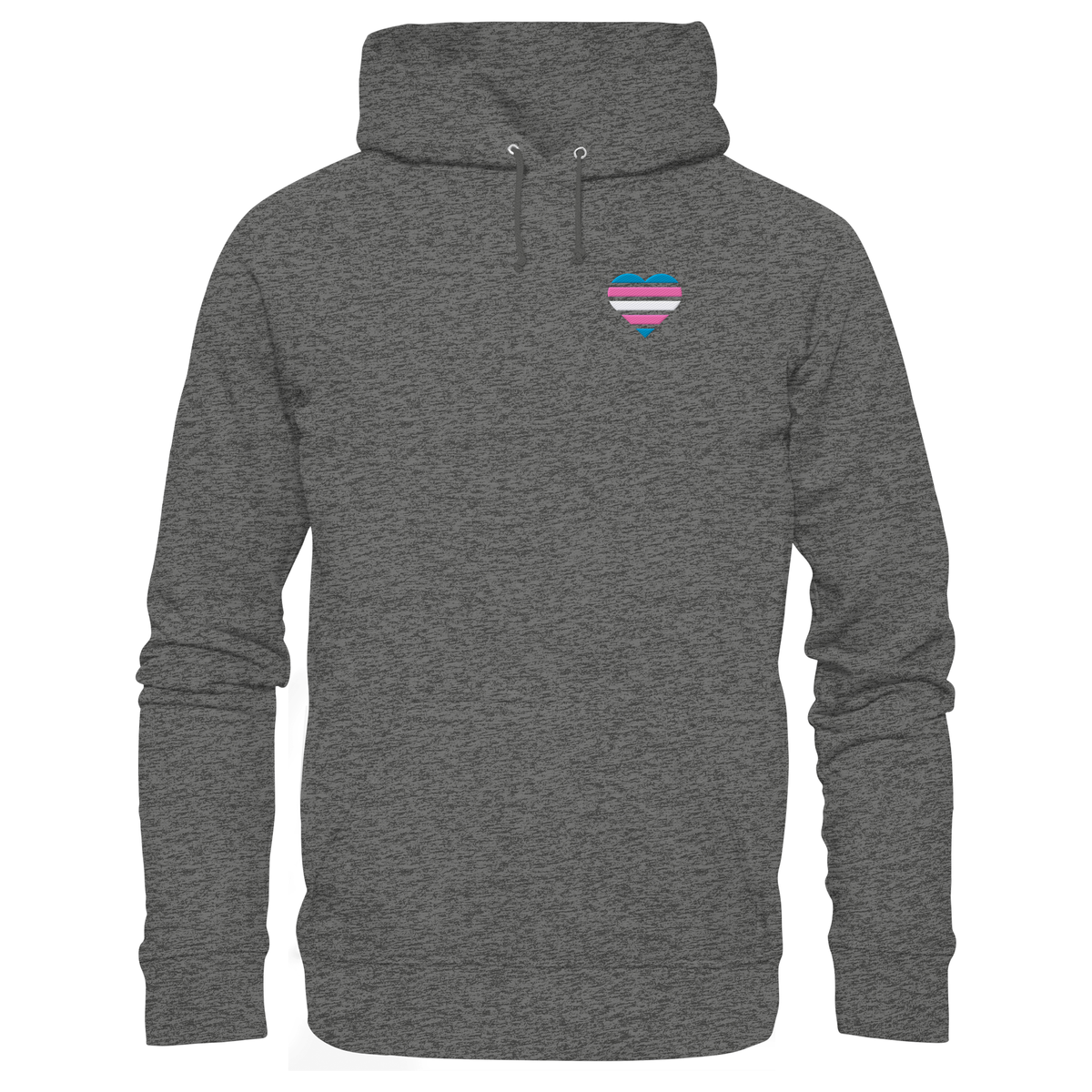 Basic Hoodie mit Herz Stick - Trans