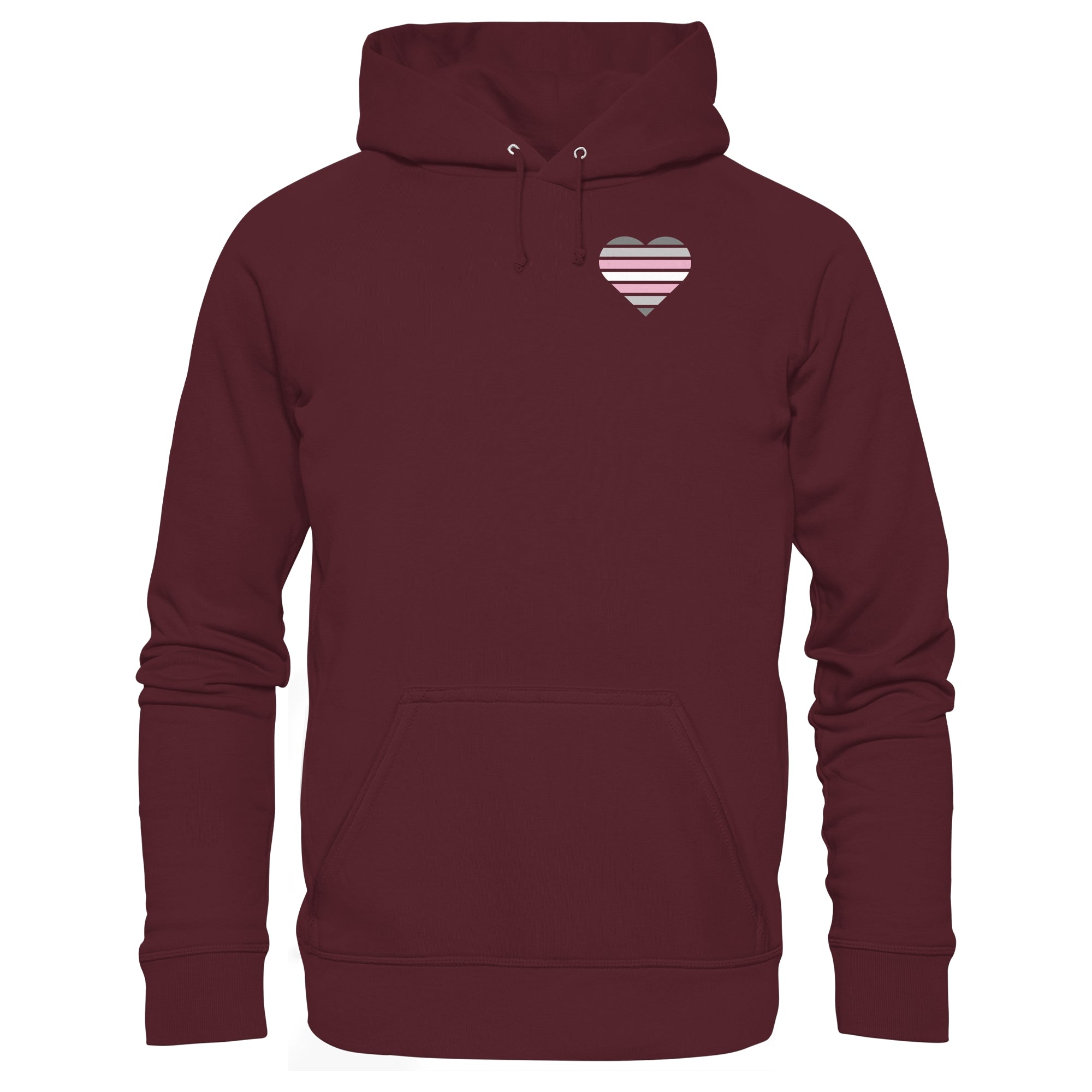 Basic Hoodie - Demigirl Flag Herz Print
