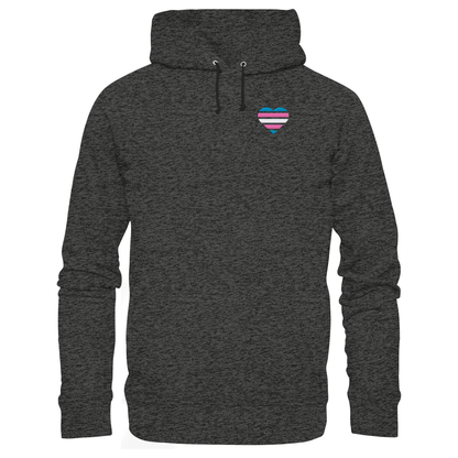 Organic Basic Hoodie mit Herz Stick - Trans