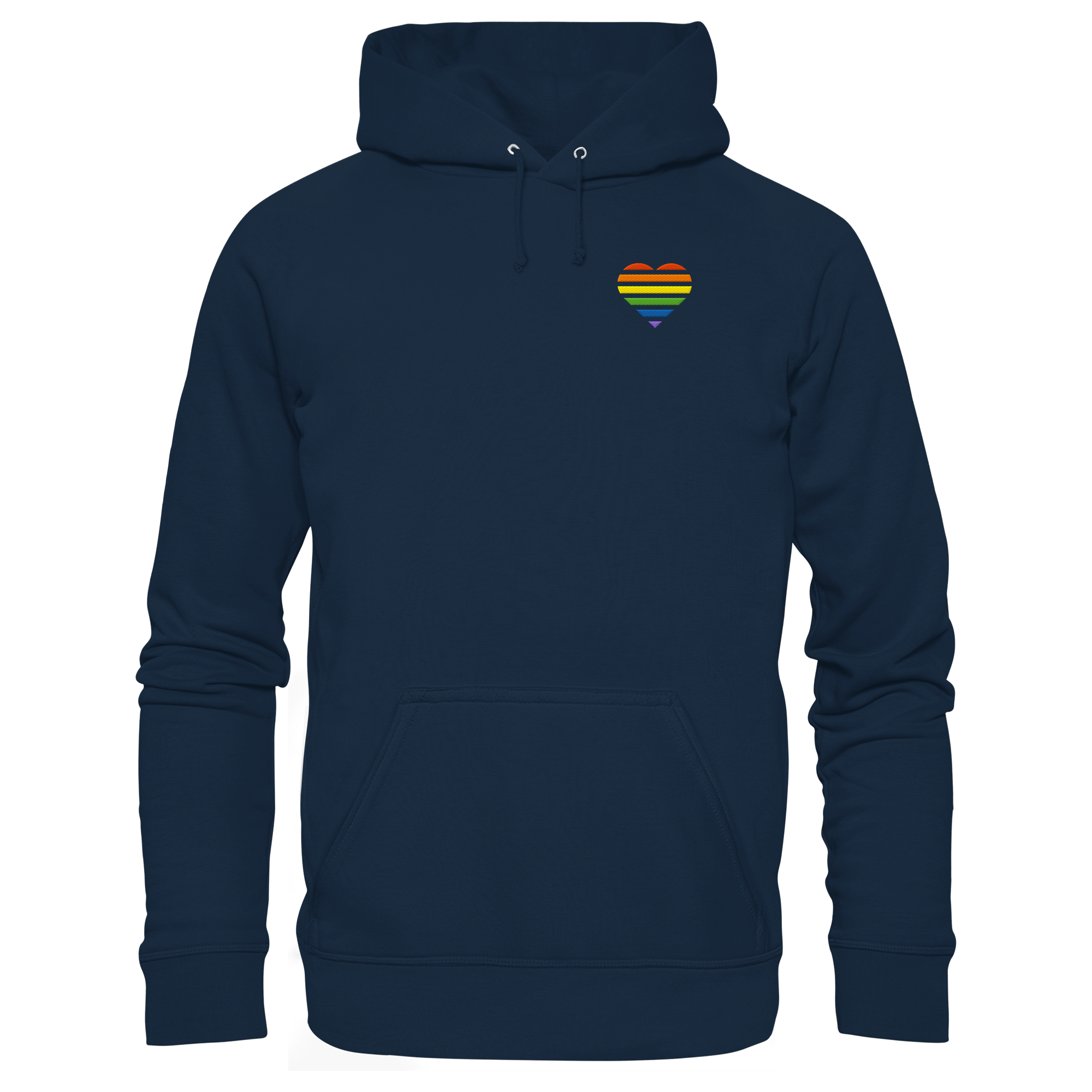 Organic Basic Hoodie - Pride Flag Herz Stick