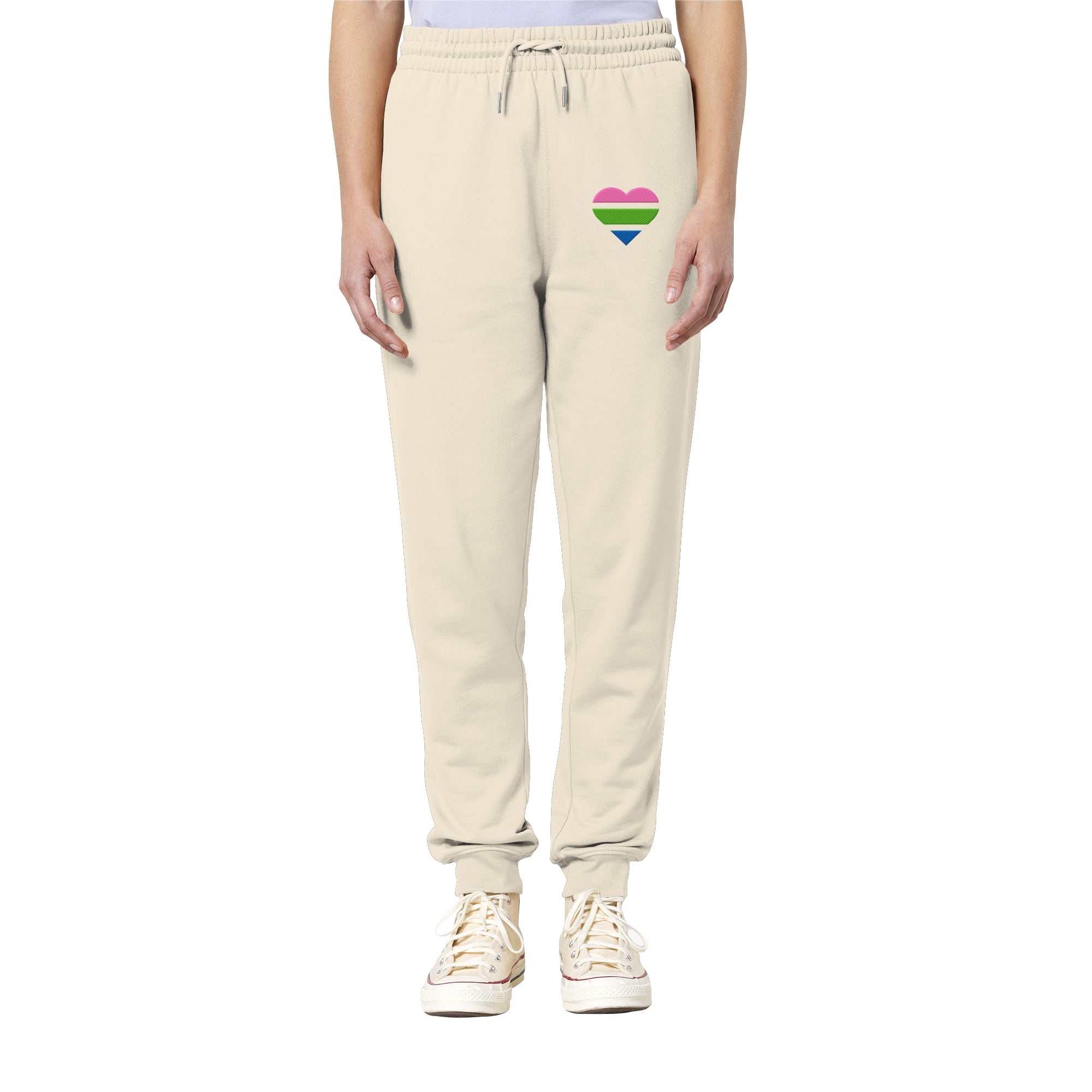 Organic Jogger Pants - Polysexual Flag Herz Stick