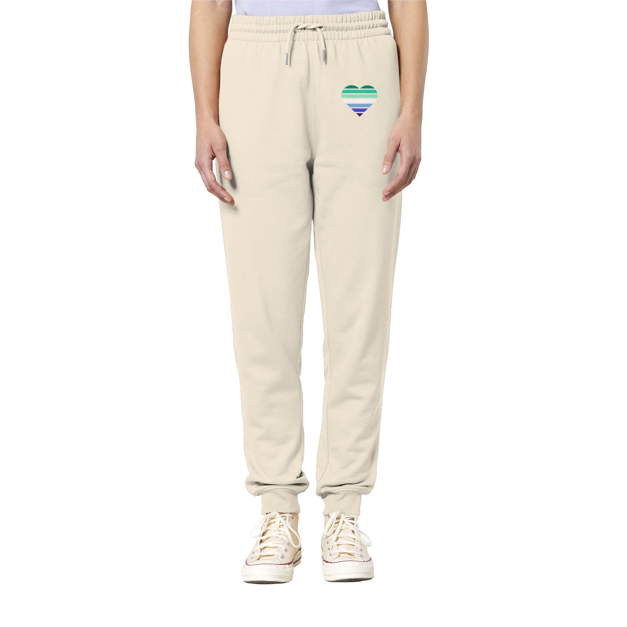 Organic Jogger Pants - Gay Flag Herz Print