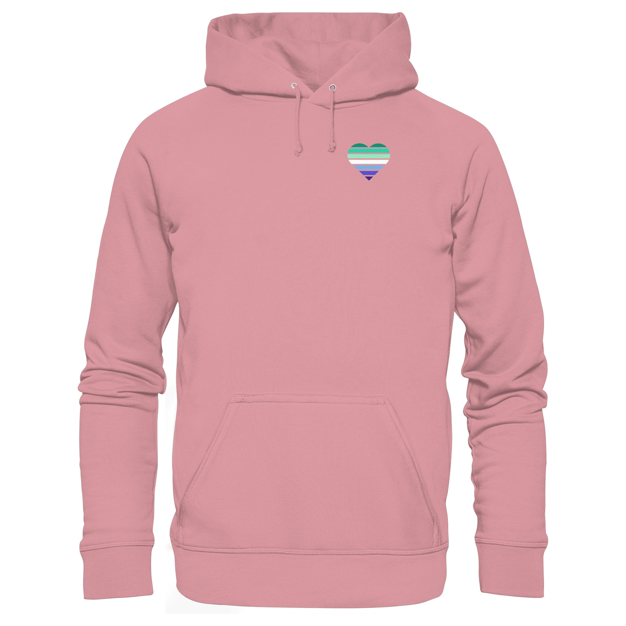 Organic Basic Hoodie - Gay Flag Herz Print