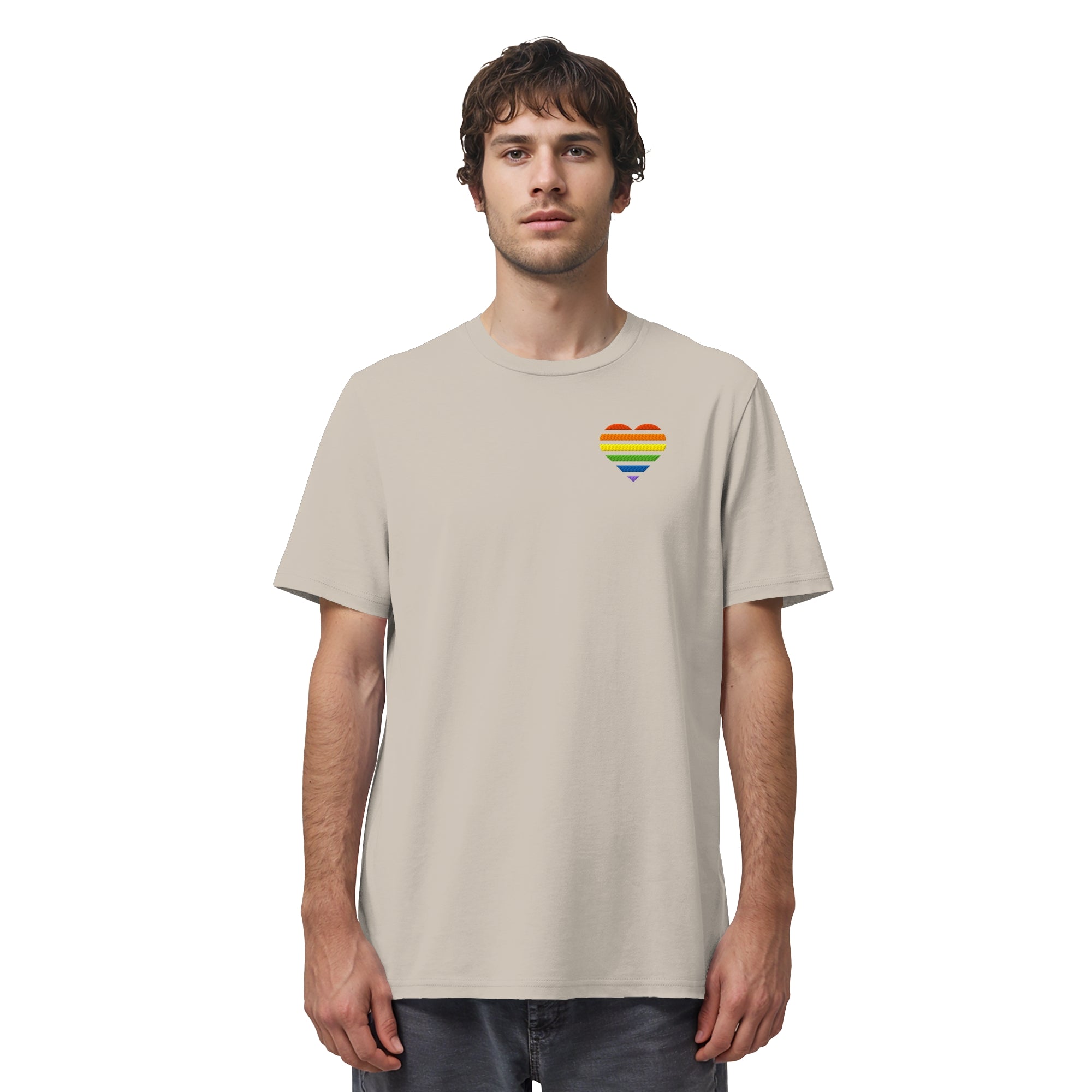Organic Shirt - Pride Flag Herz Stick