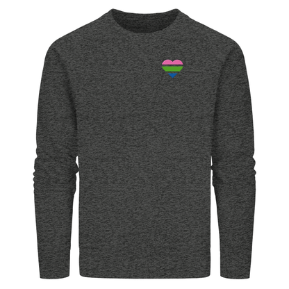 Organic Basic Sweatshirt mit Herz Stick - Polysexual