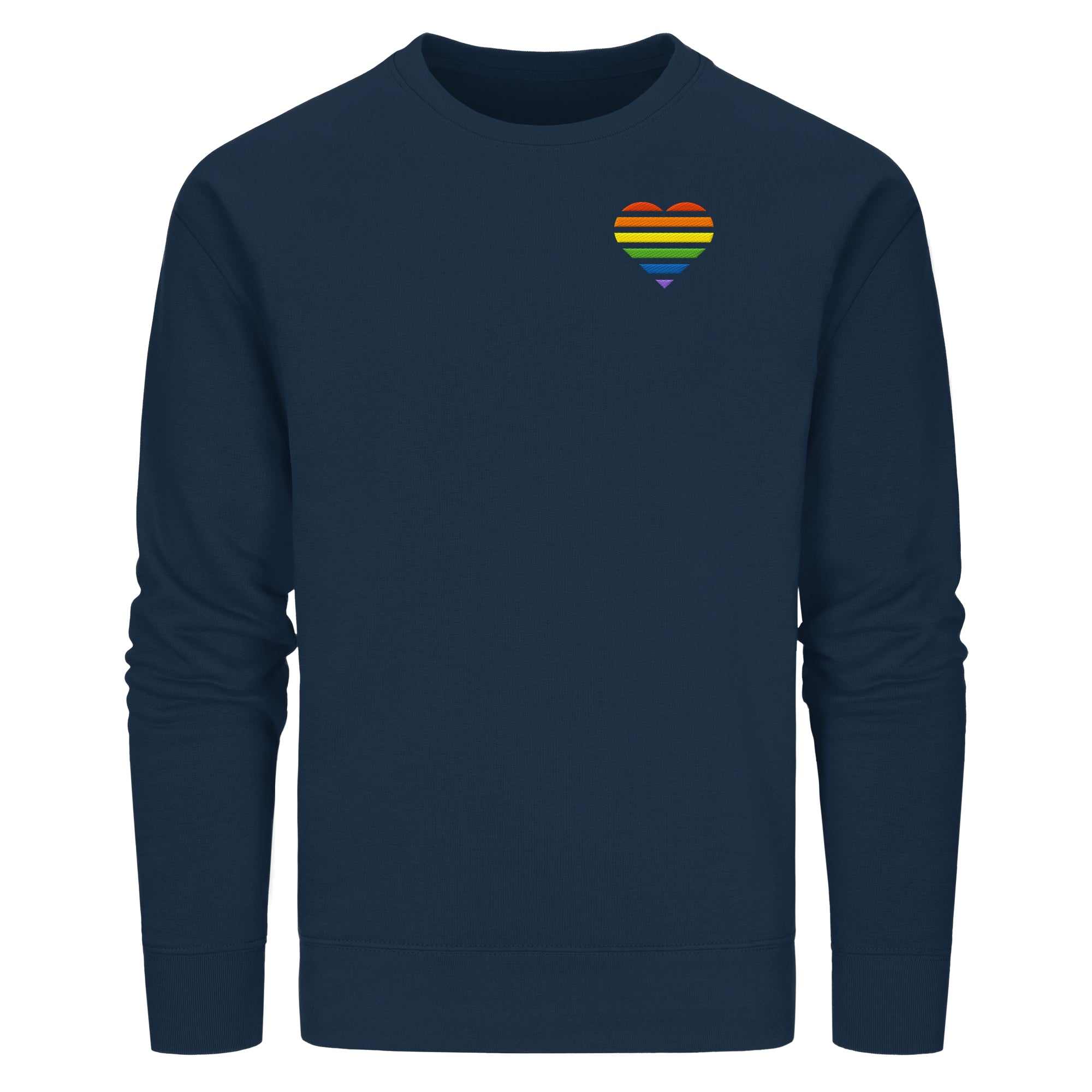 Organic Basic Sweatshirt - Pride Flag Herz Stick