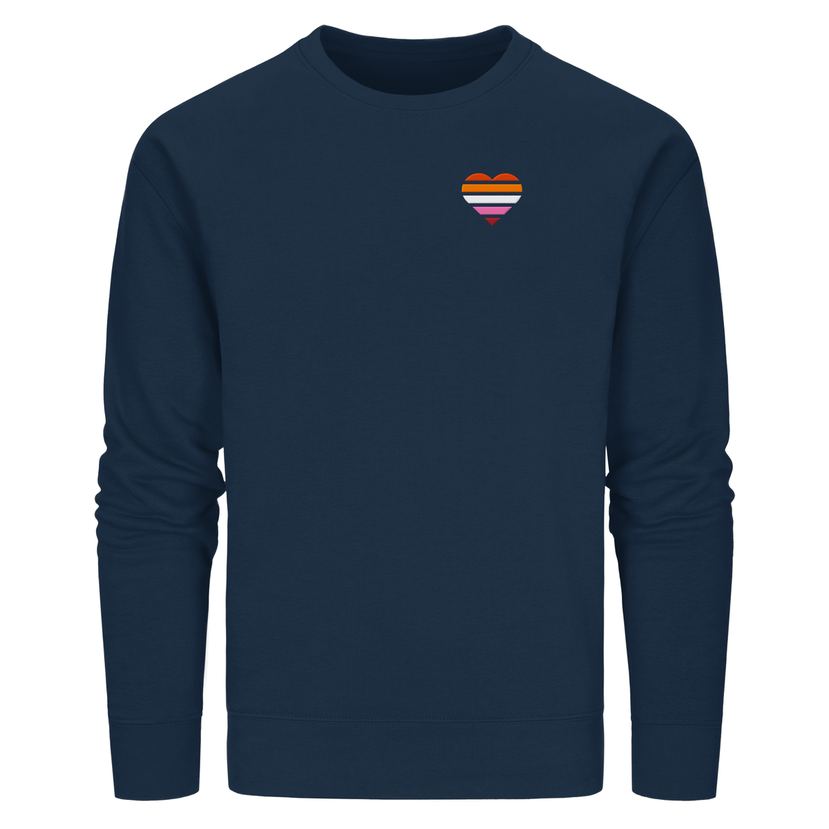 Organic Basic Sweatshirt mit Herz Stick - Lesbian