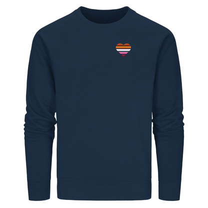Organic Basic Sweatshirt mit Herz Stick - Lesbian