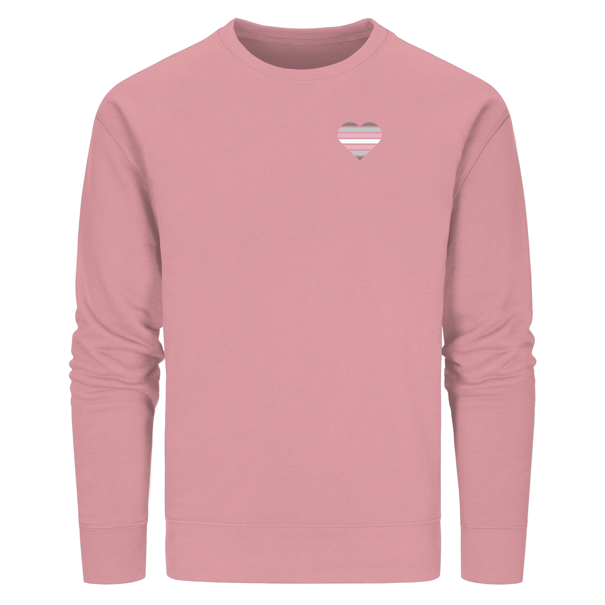 Organic Basic Sweatshirt mit Herz - Demigirl