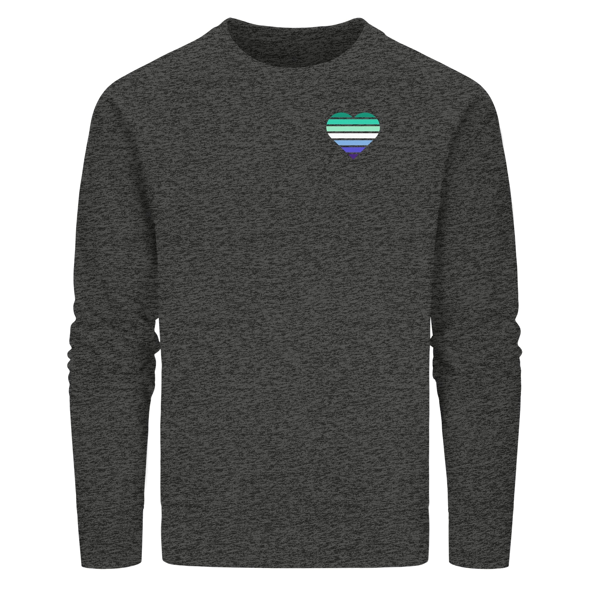 Organic Basic Sweatshirt - Gay Flag Herz Print