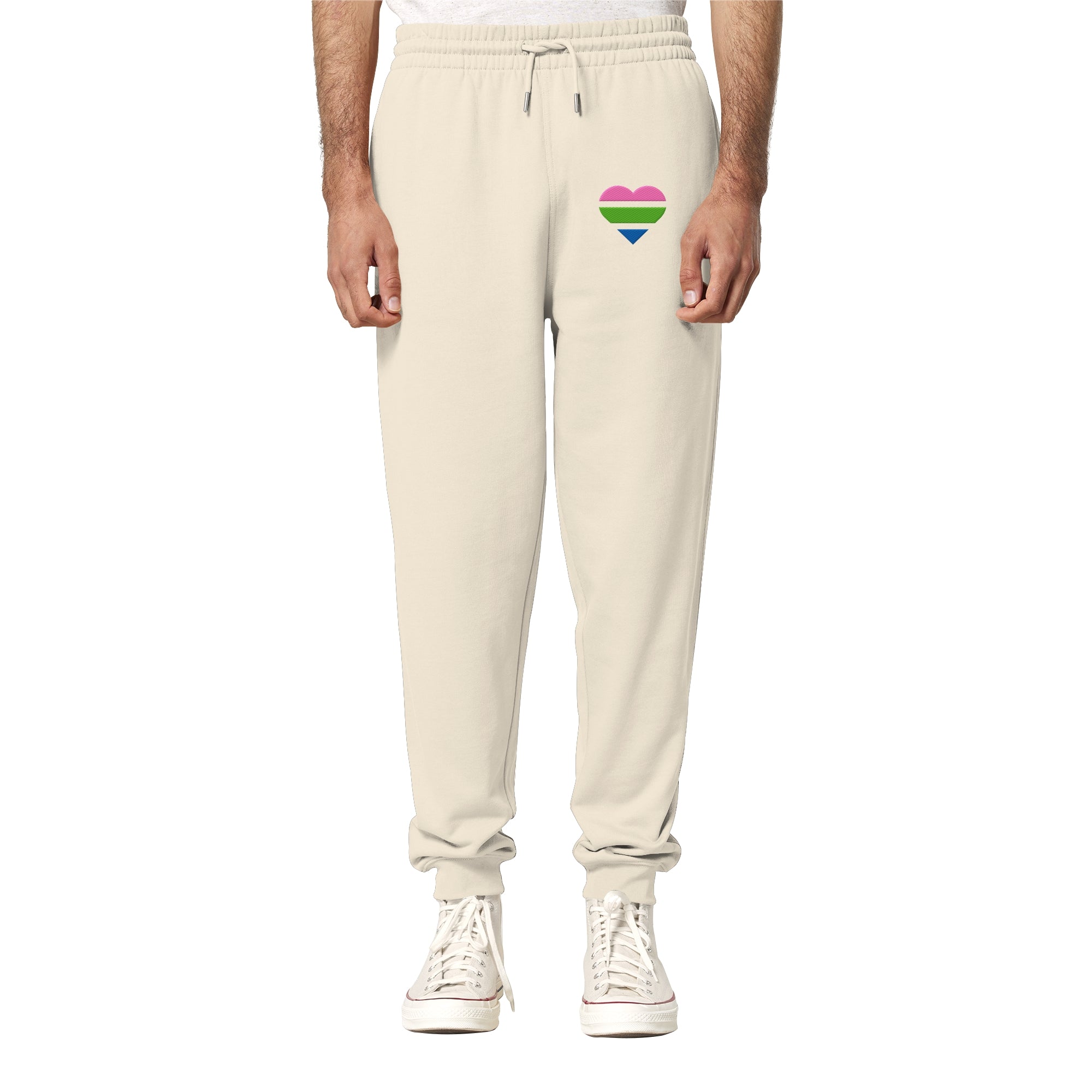 Organic Jogger Pants - Polysexual Flag Herz Stick