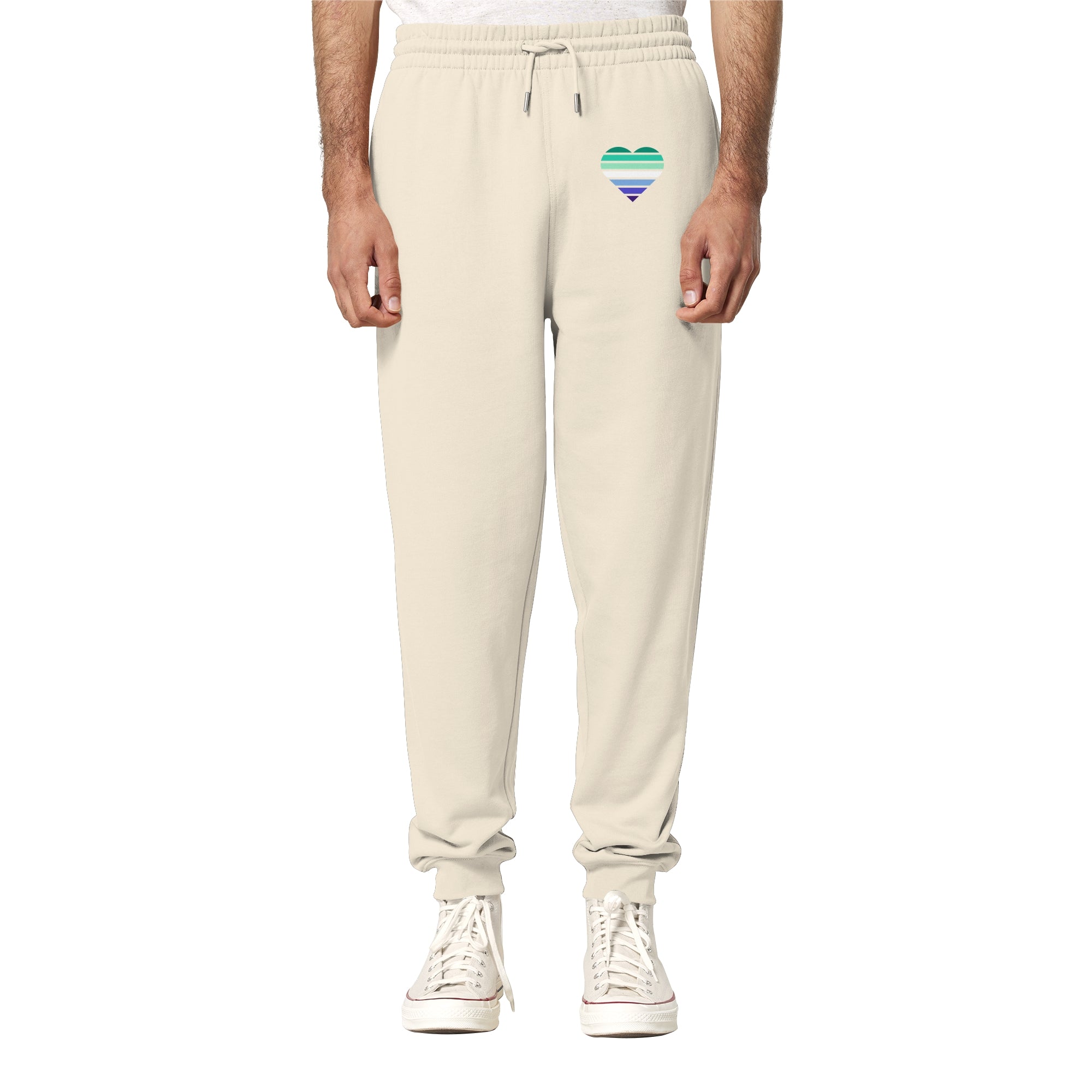 Organic Jogger Pants - Gay Flag Herz Print