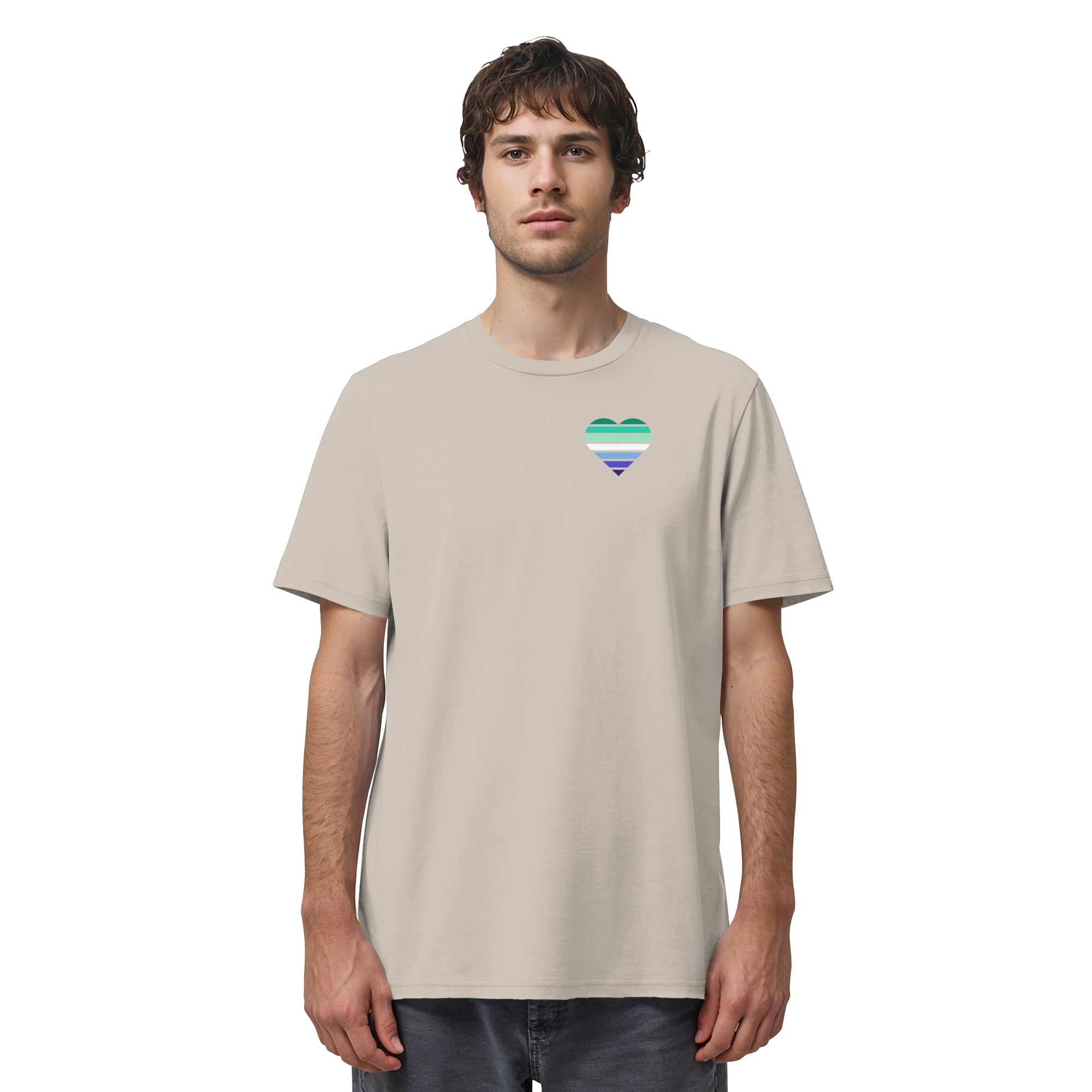 Organic Shirt - Gay Flag Herz Print
