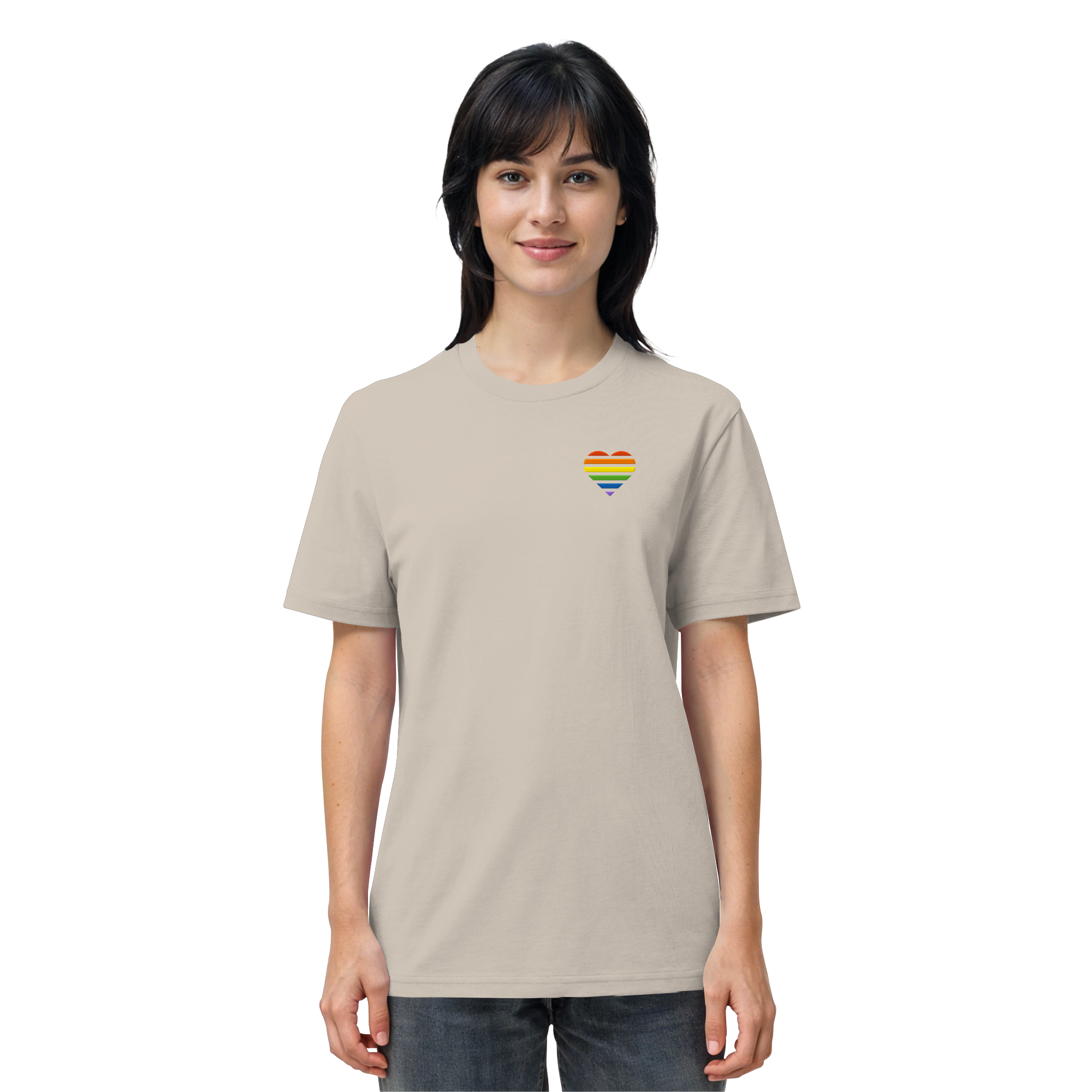 Organic Shirt - Pride Flag Herz Stick