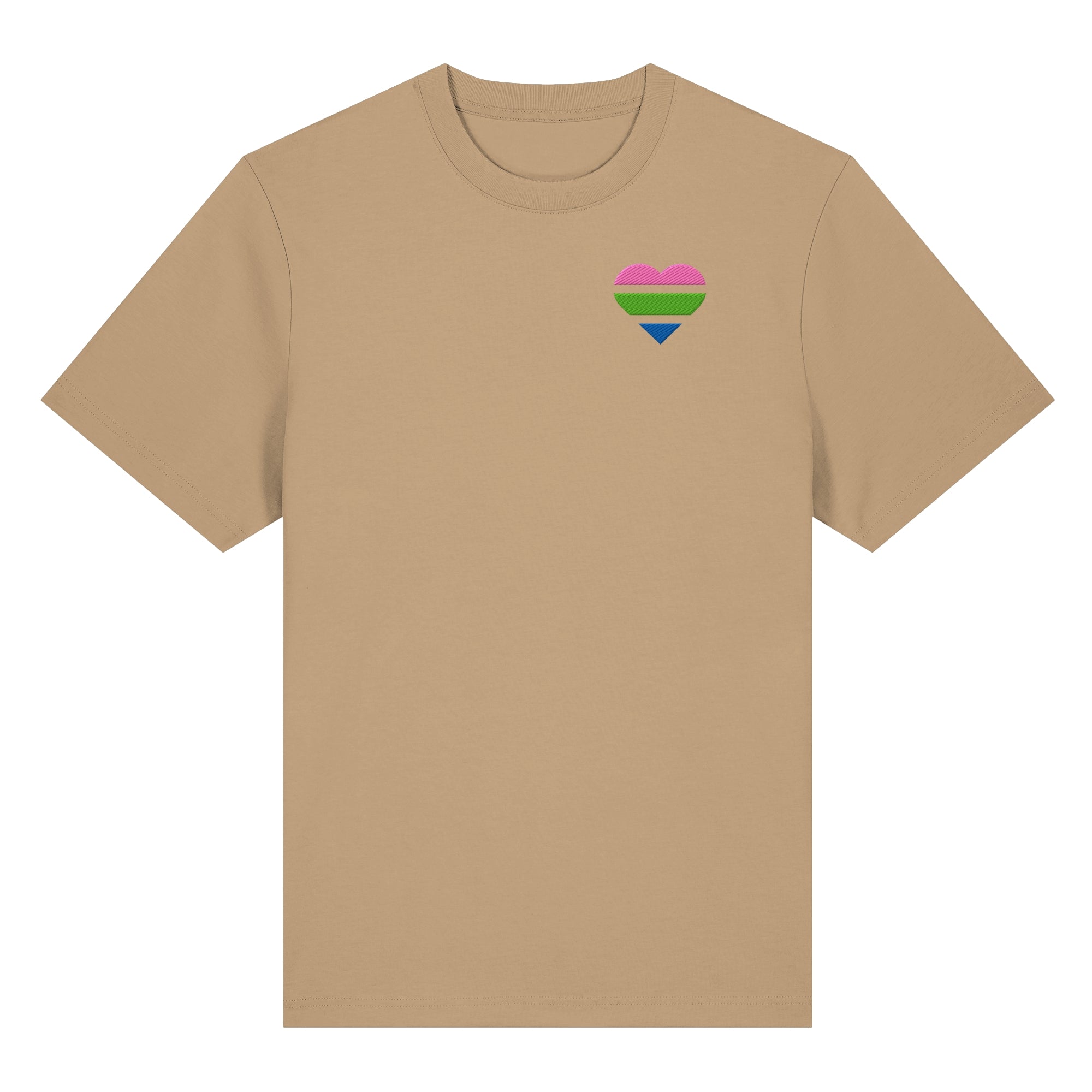 Organic Heavy Shirt - Polysexual Flag Herz Stick