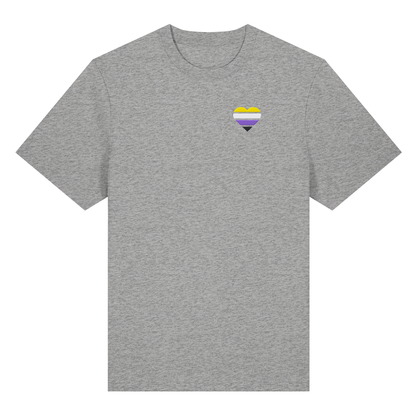 Organic Heavy Shirt mit Herz Stick - Nonbinary