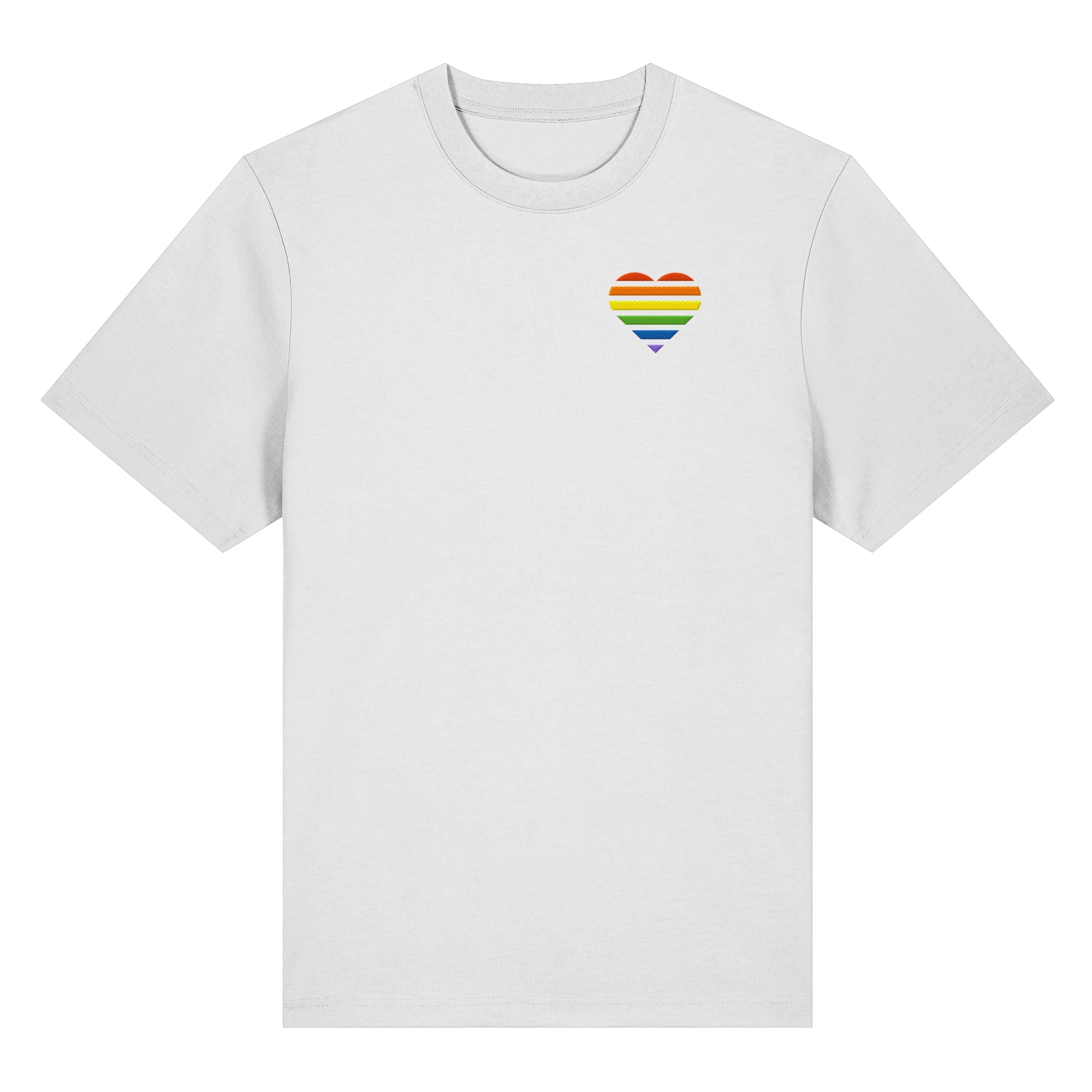 Organic Heavy Shirt - Pride Flag Herz Stick