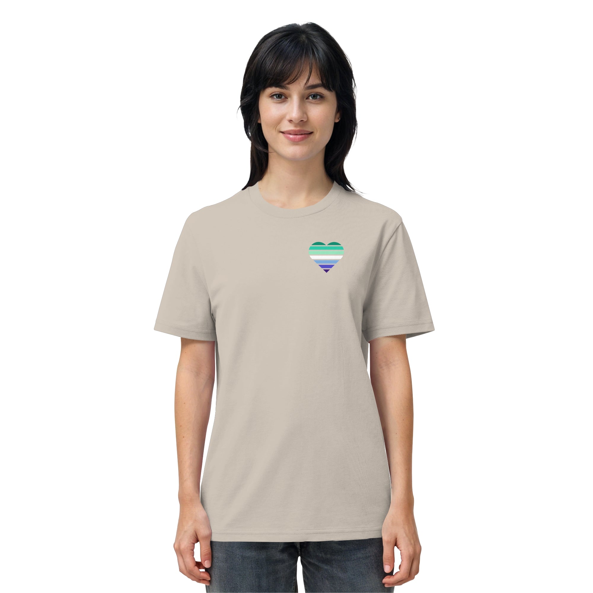Organic Shirt - Gay Flag Herz Print