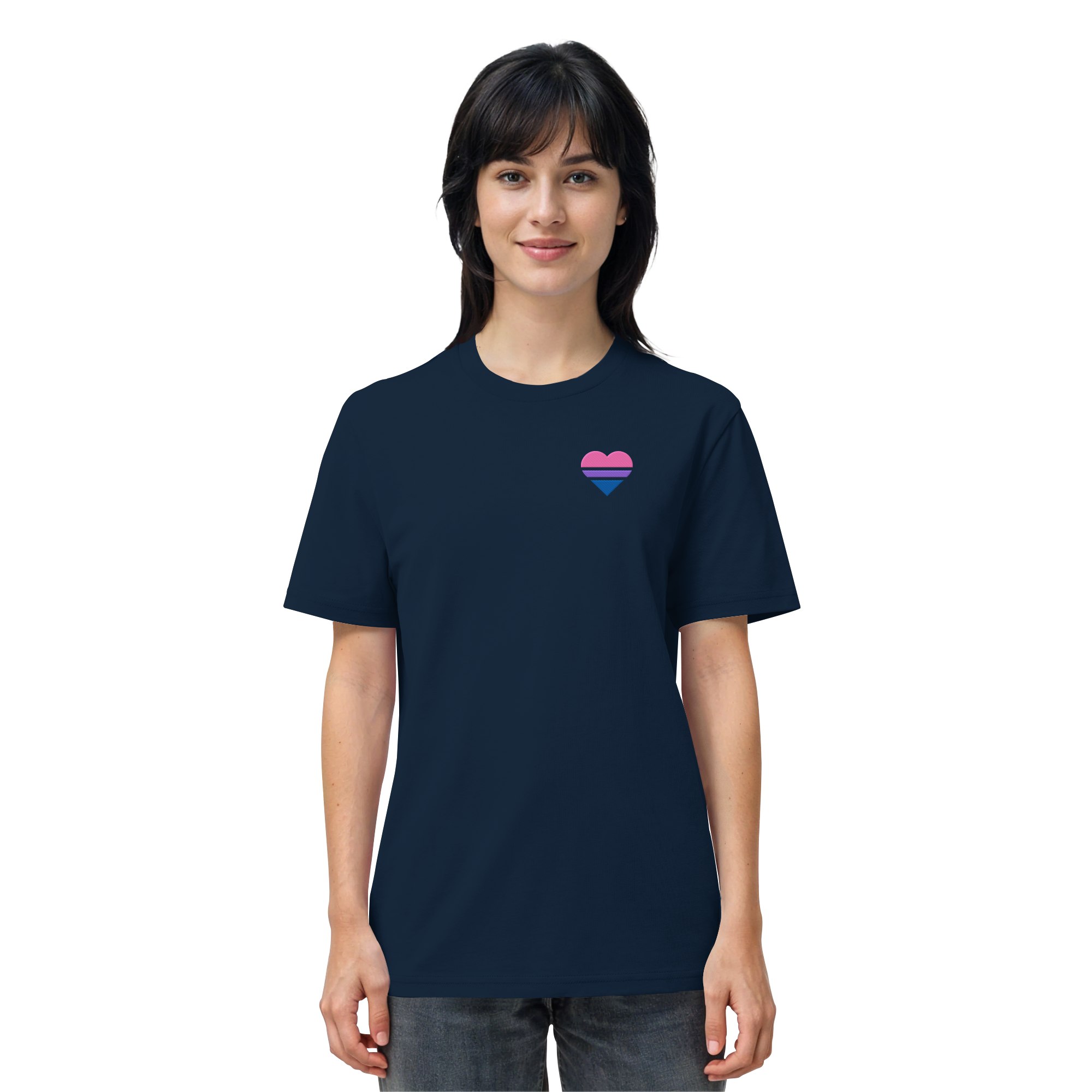 Organic Shirt - Bisexual Flag Herz Stick