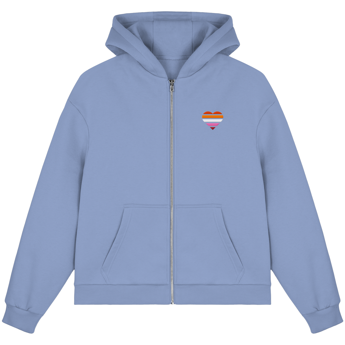 Fluffy Boxcut Zipper mit Herz Stick - Lesbian