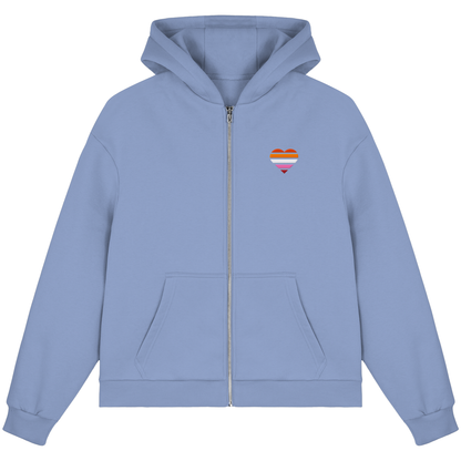 Fluffy Boxcut Zipper mit Herz Stick - Lesbian