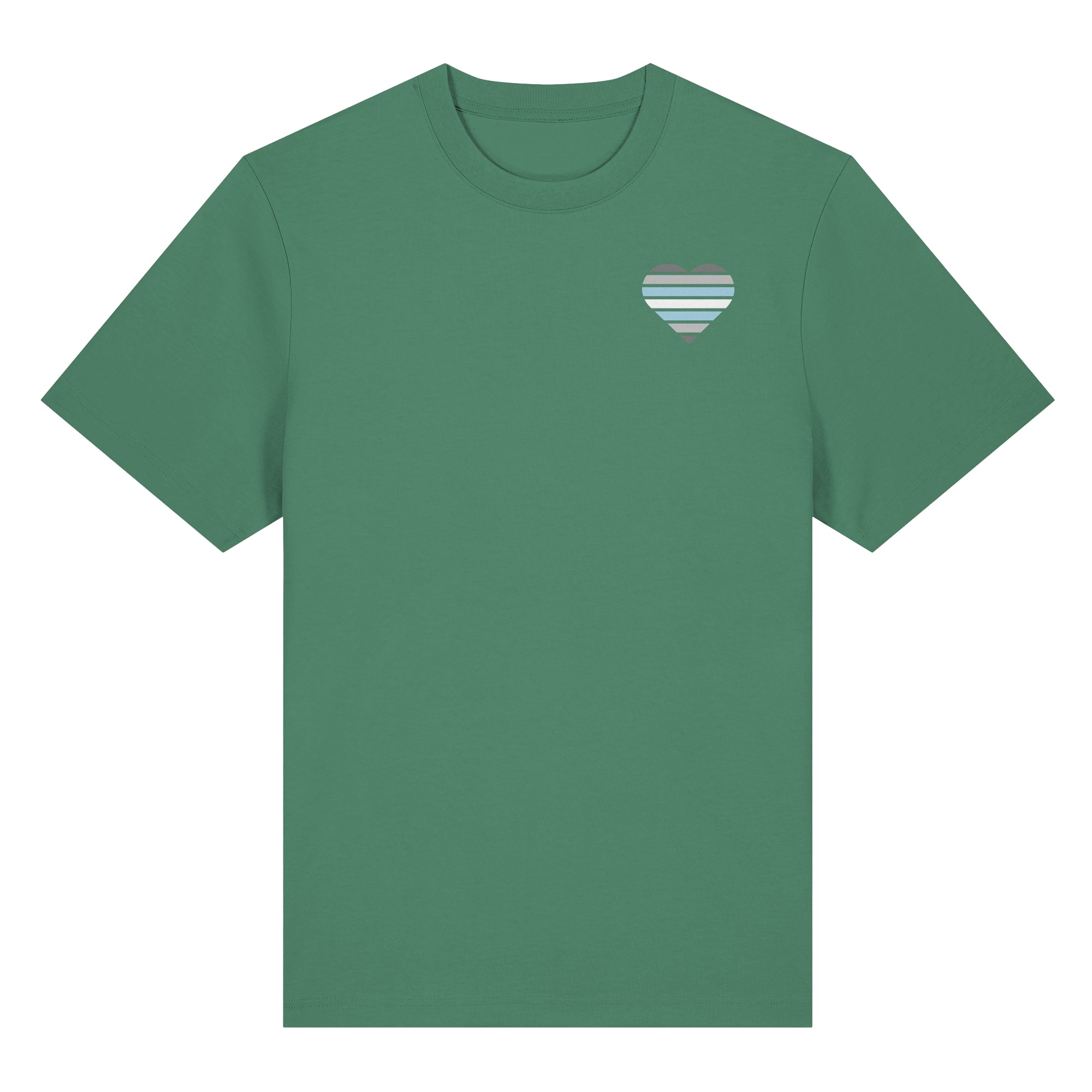 Organic Heavy Shirt - Demiboy Flag Herz Print