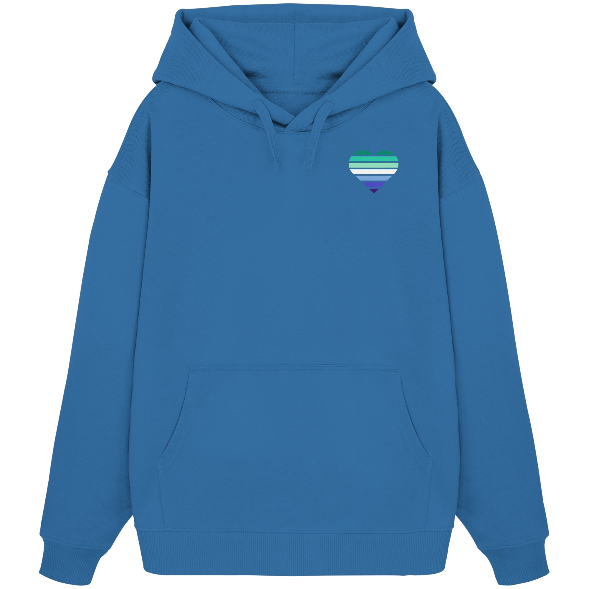 Organic Oversize Hoodie - Gay Flag Herz Print