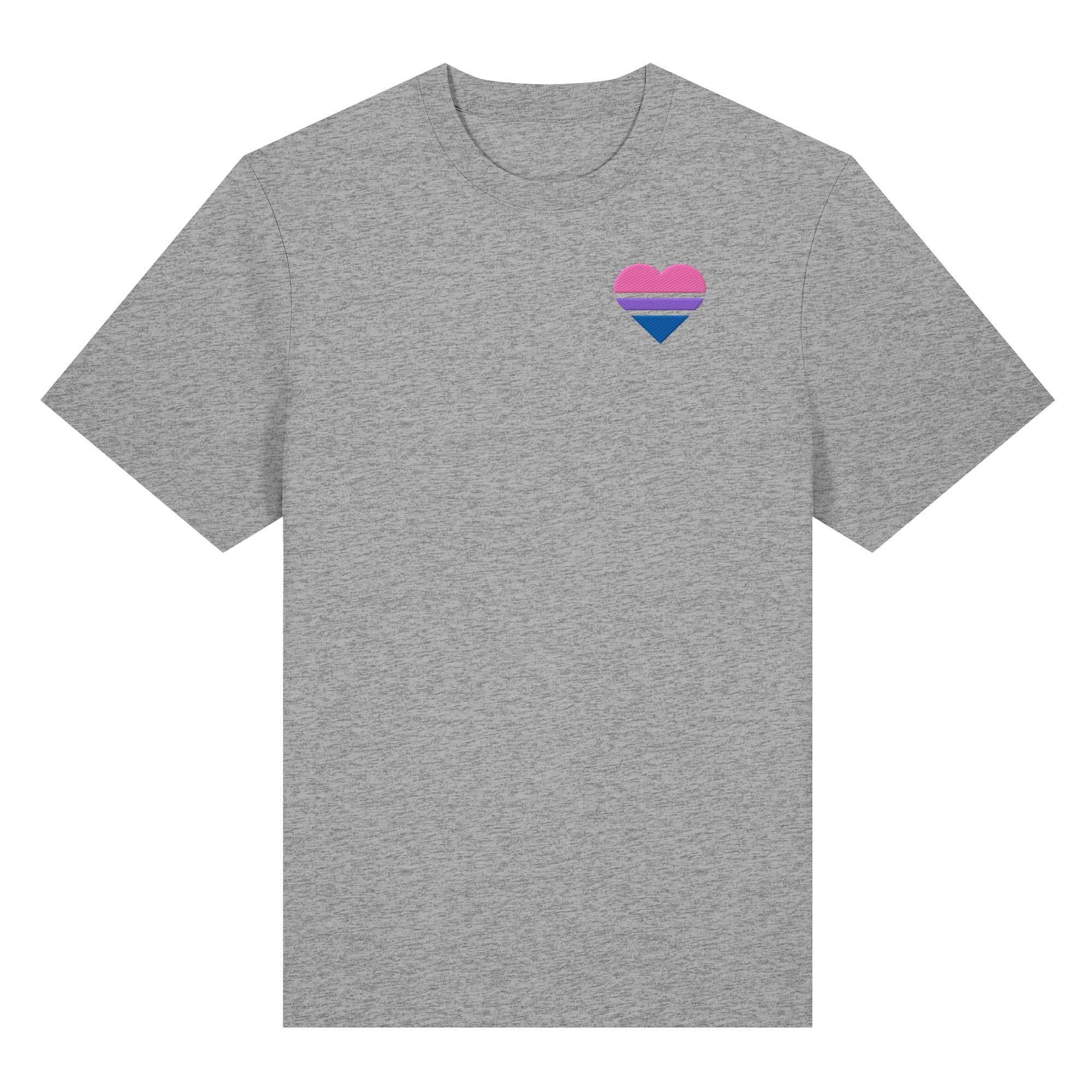 Organic Heavy Shirt - Bisexual Flag Herz Stick