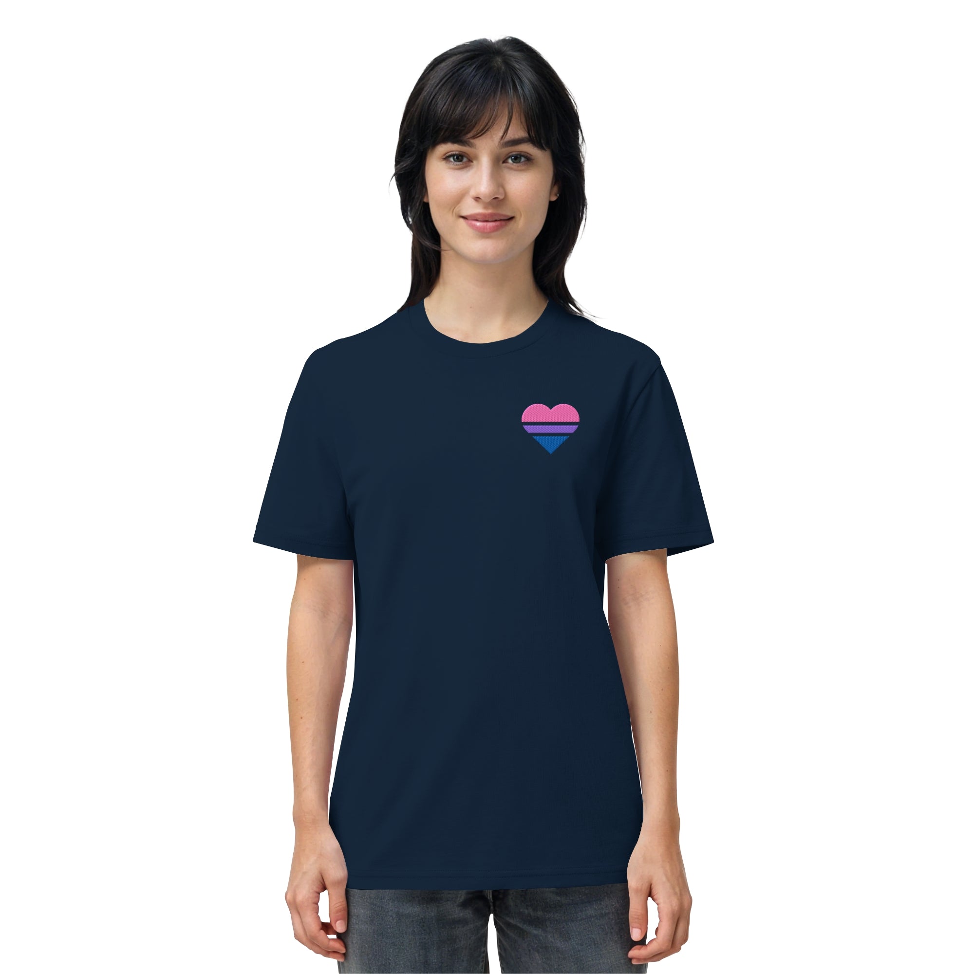 Organic Shirt - Bisexual Flag Herz Stick