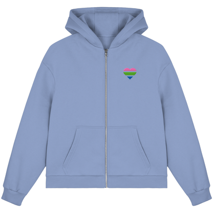Fluffy Boxcut Zipper mit Herz Stick - Polysexual