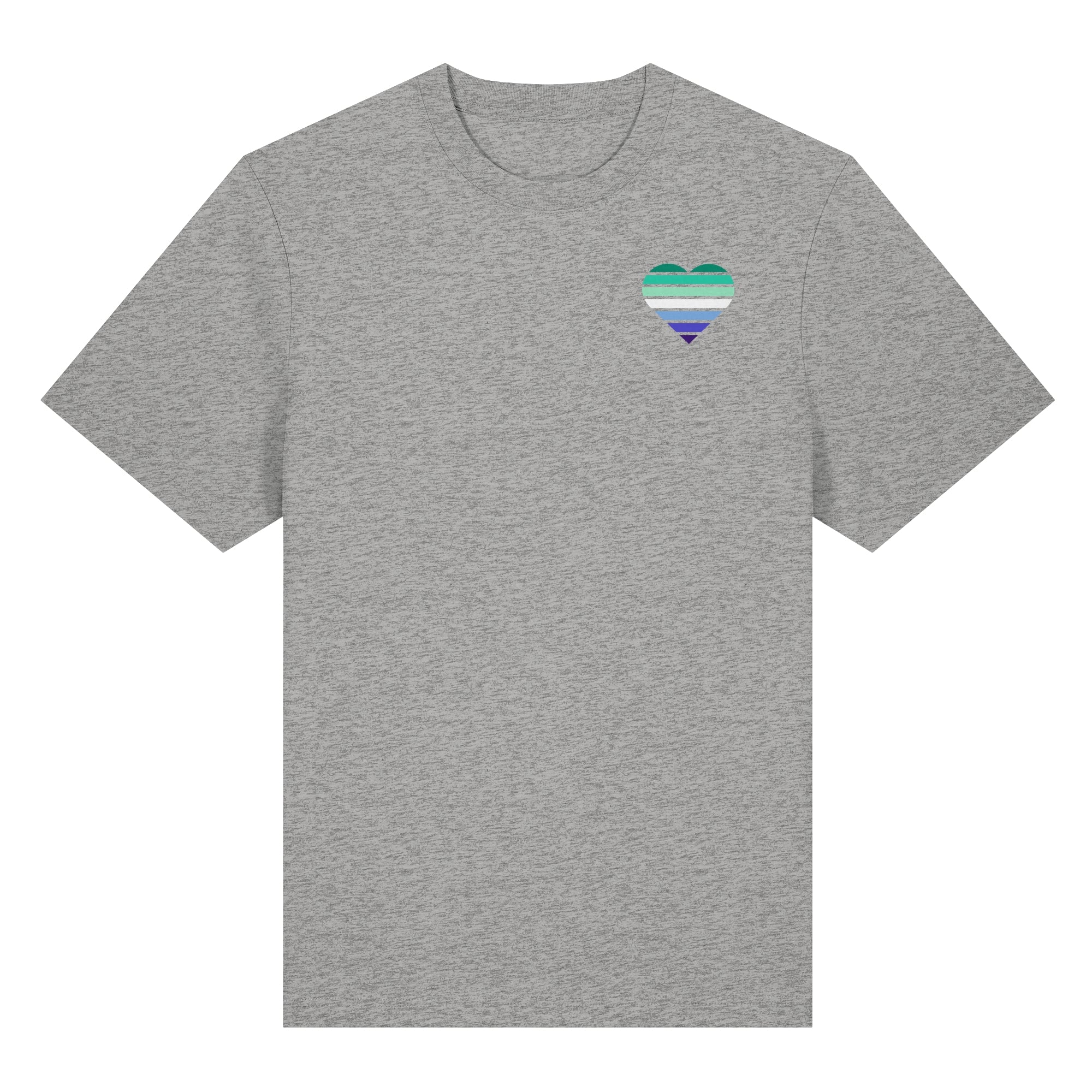 Organic Heavy Shirt - Gay Flag Herz Print