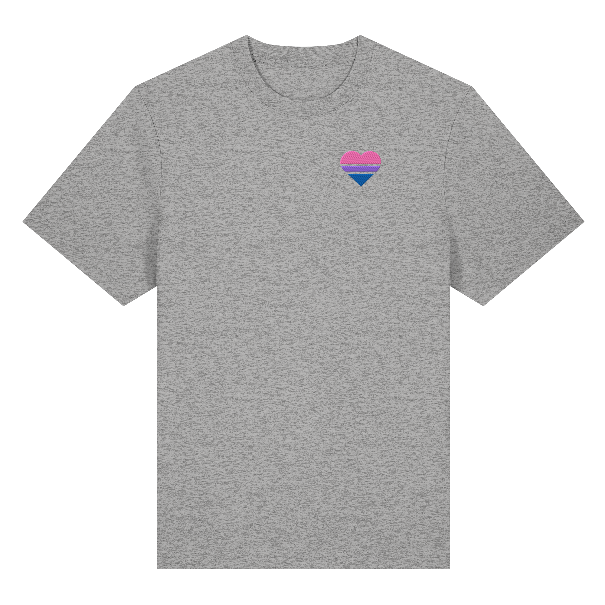 Organic Heavy Shirt - Bisexual Flag Herz Stick