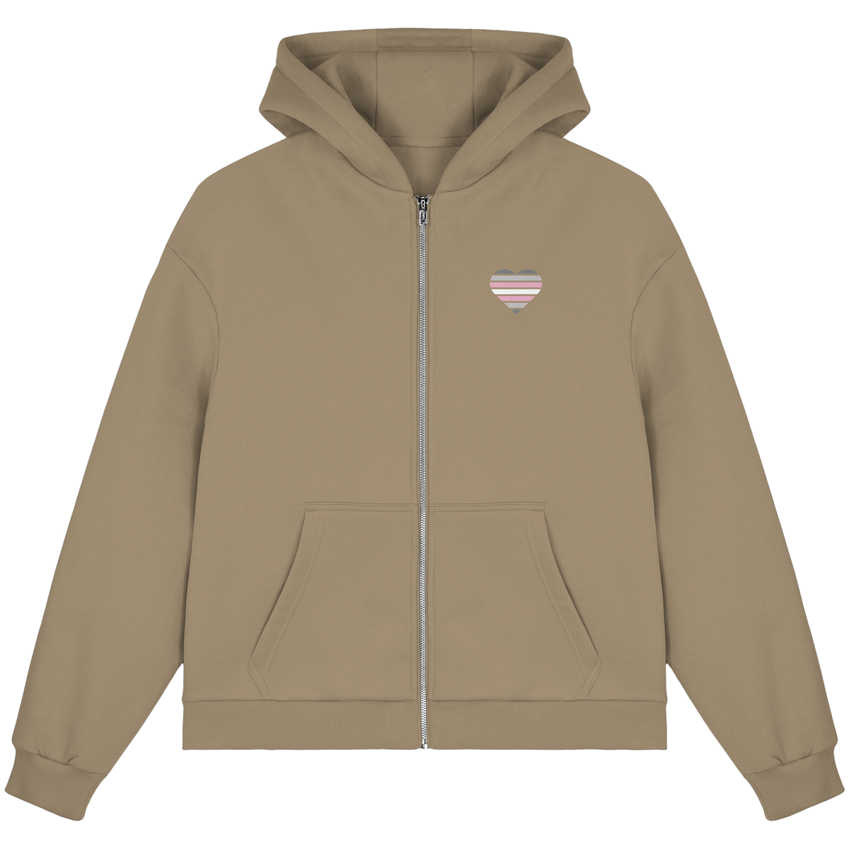 Fluffy Boxcut Zipper mit Herz - Demigirl
