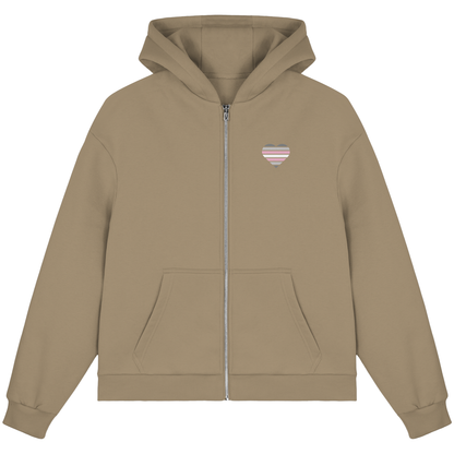 Fluffy Boxcut Zipper mit Herz - Demigirl