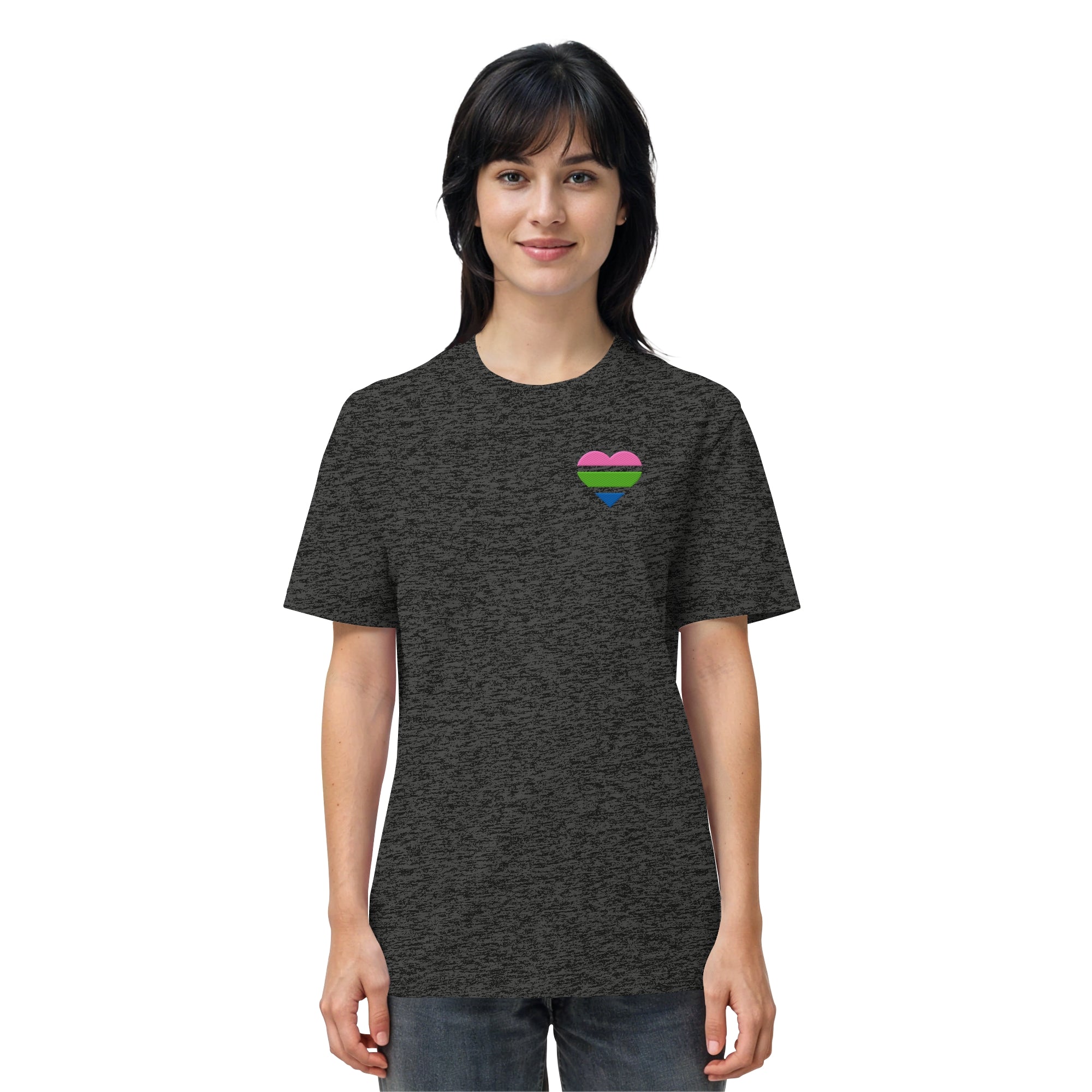 Organic Shirt - Polysexual Flag Herz Stick