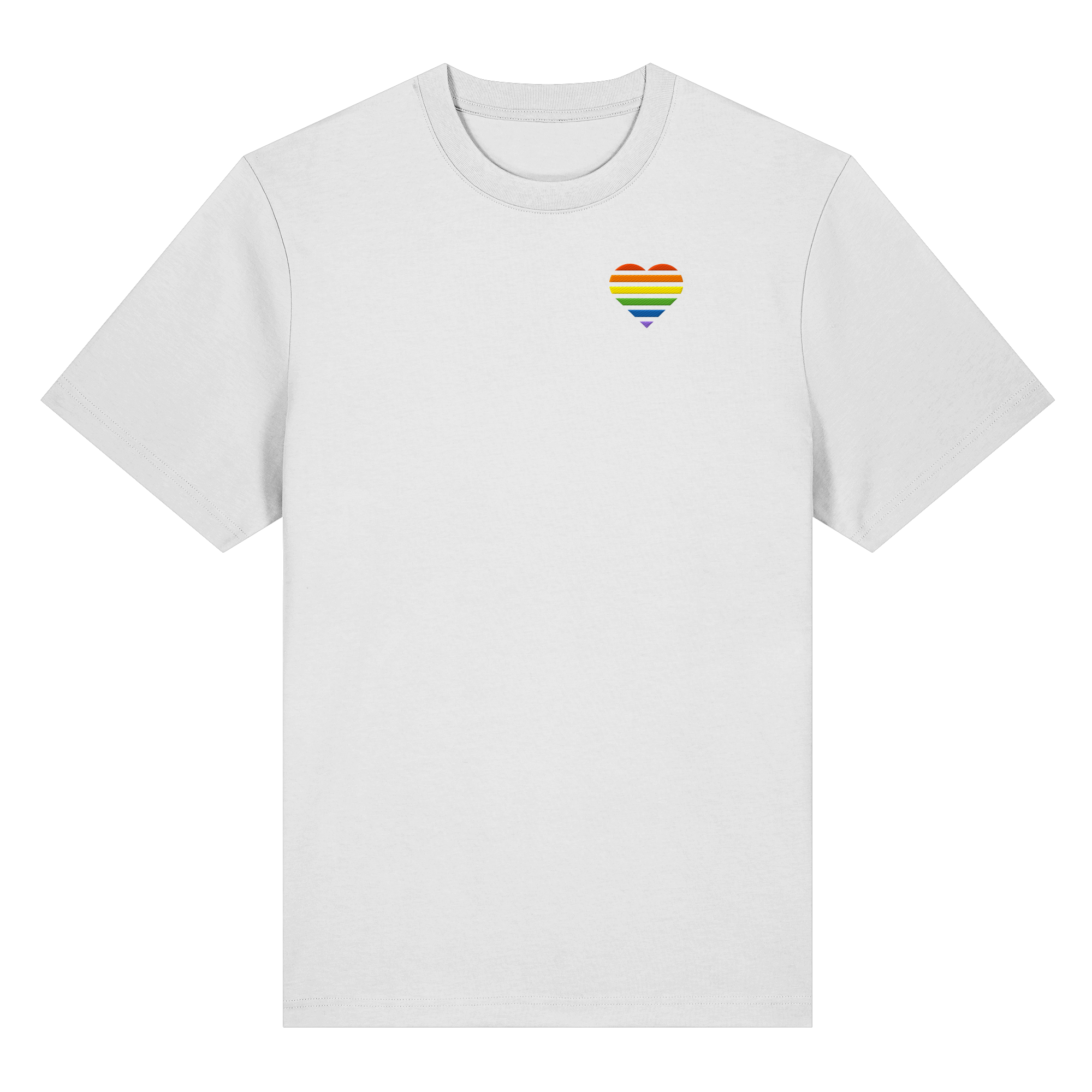 Organic Heavy Shirt - Pride Flag Herz Stick