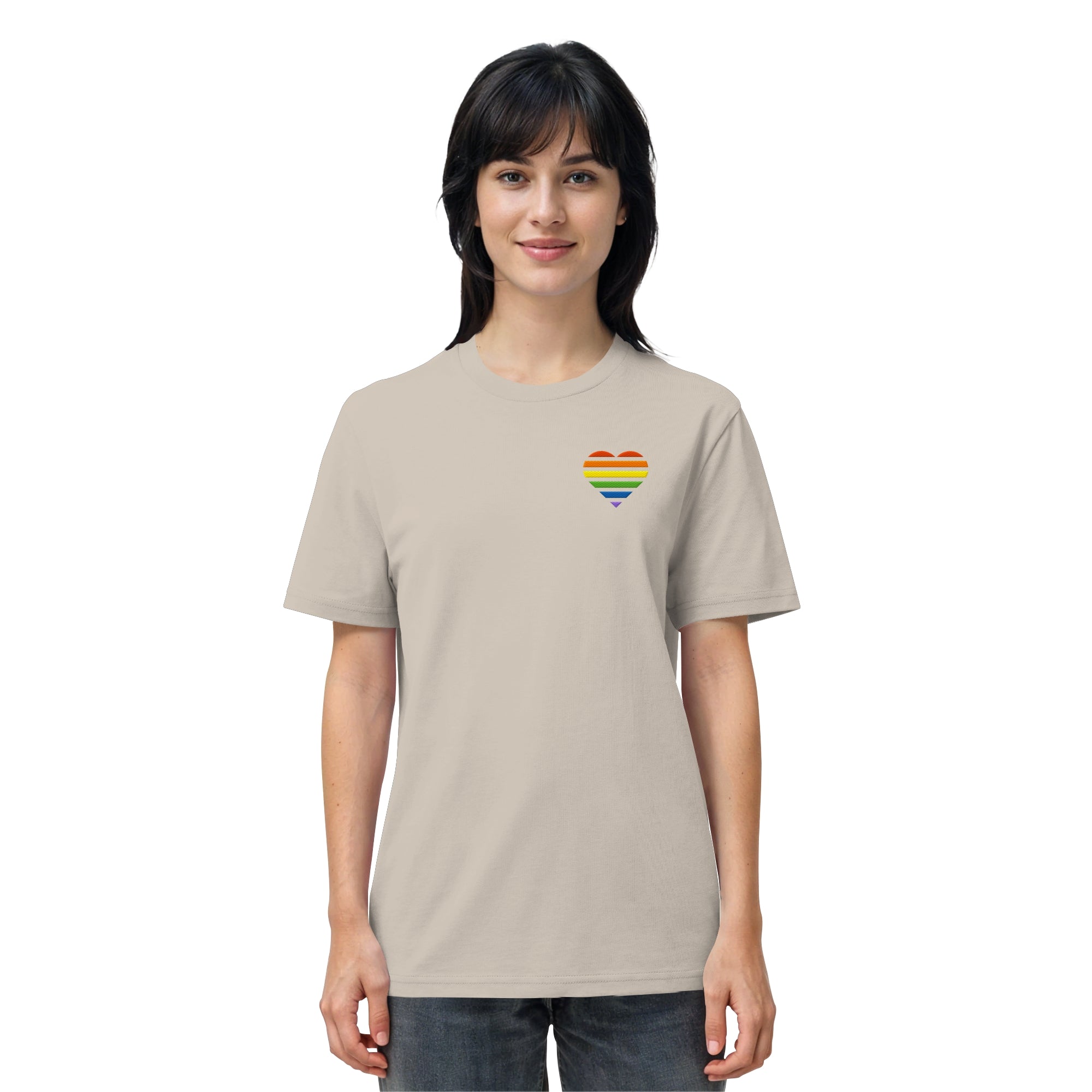 Organic Shirt - Pride Flag Herz Stick