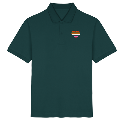 Organic Poloshirt mit Herz Stick - Lesbian