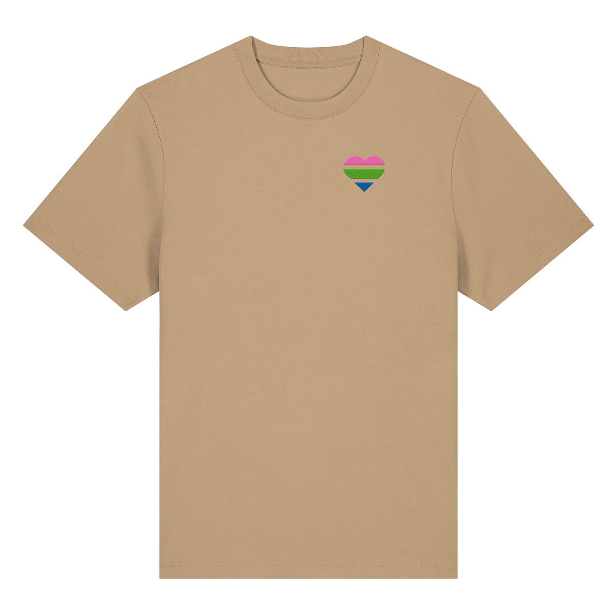 Organic Heavy Shirt mit Herz Stick - Polysexual