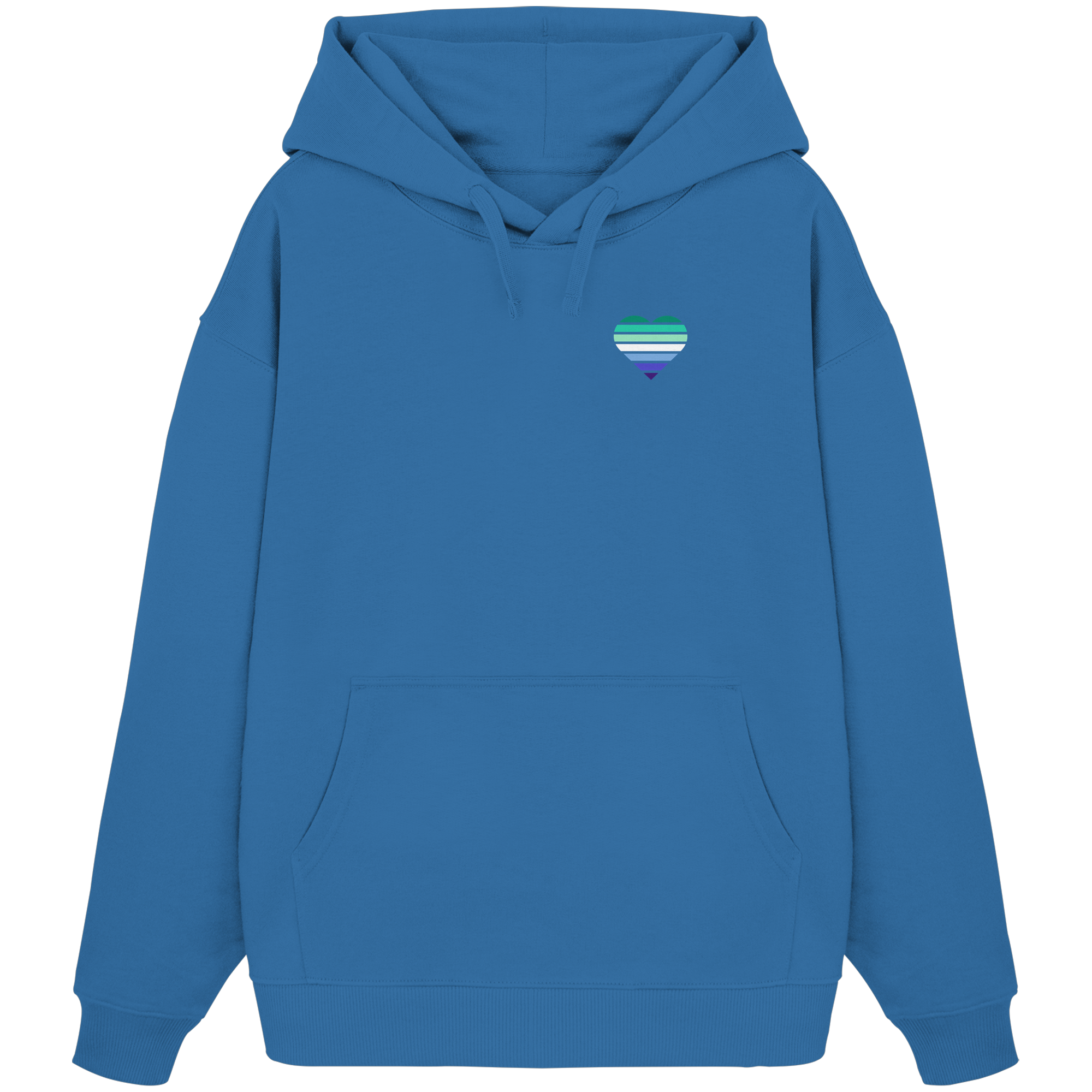Organic Oversize Hoodie - Gay Flag Herz Print