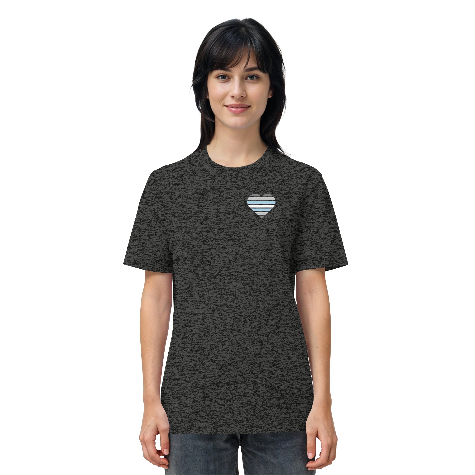 Organic Shirt - Demiboy Flag Herz Print