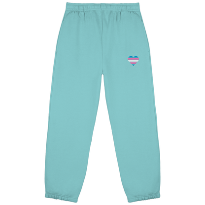 Fluffy Sweatpants mit Herz Stick - Trans