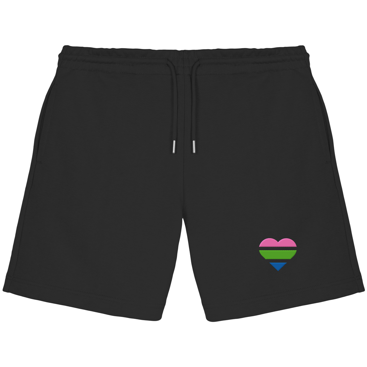 Organic Jogger Shorts mit Herz Stick - Polysexual
