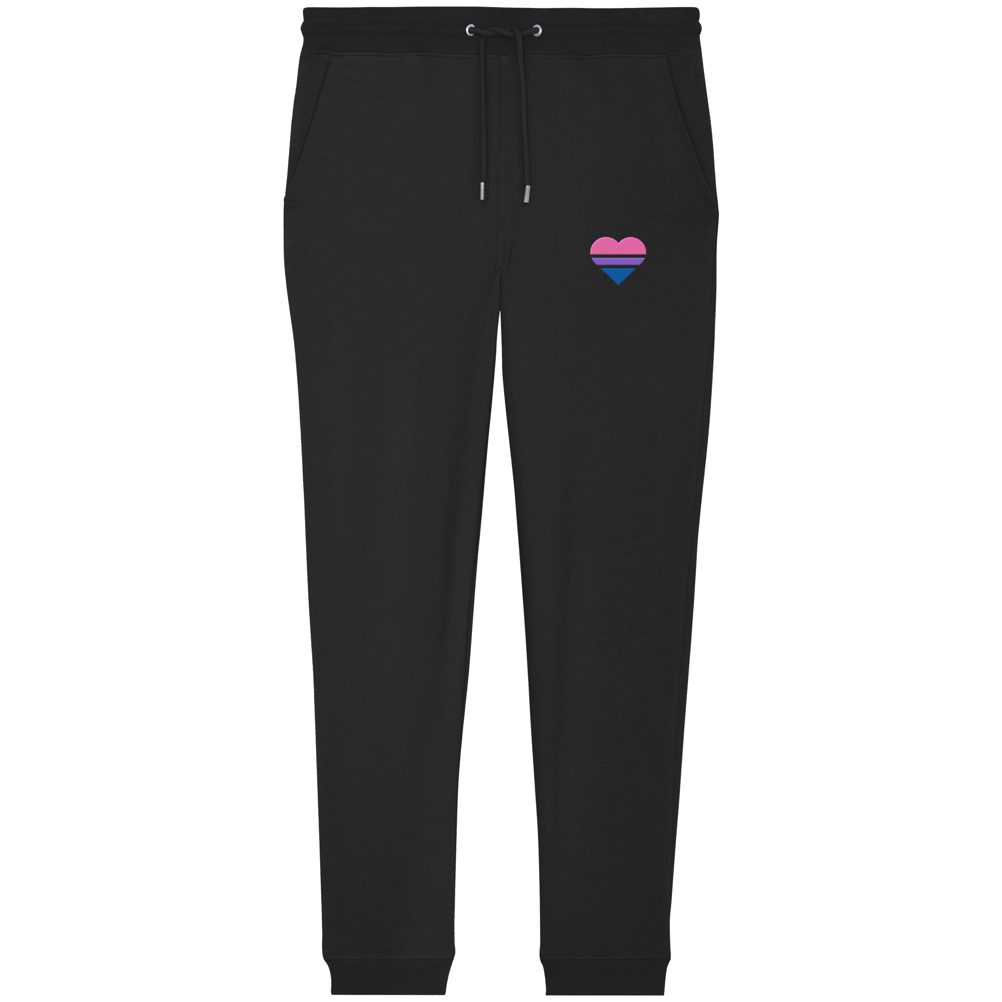 Organic Jogger Pants - Bisexual Flag Herz Stick
